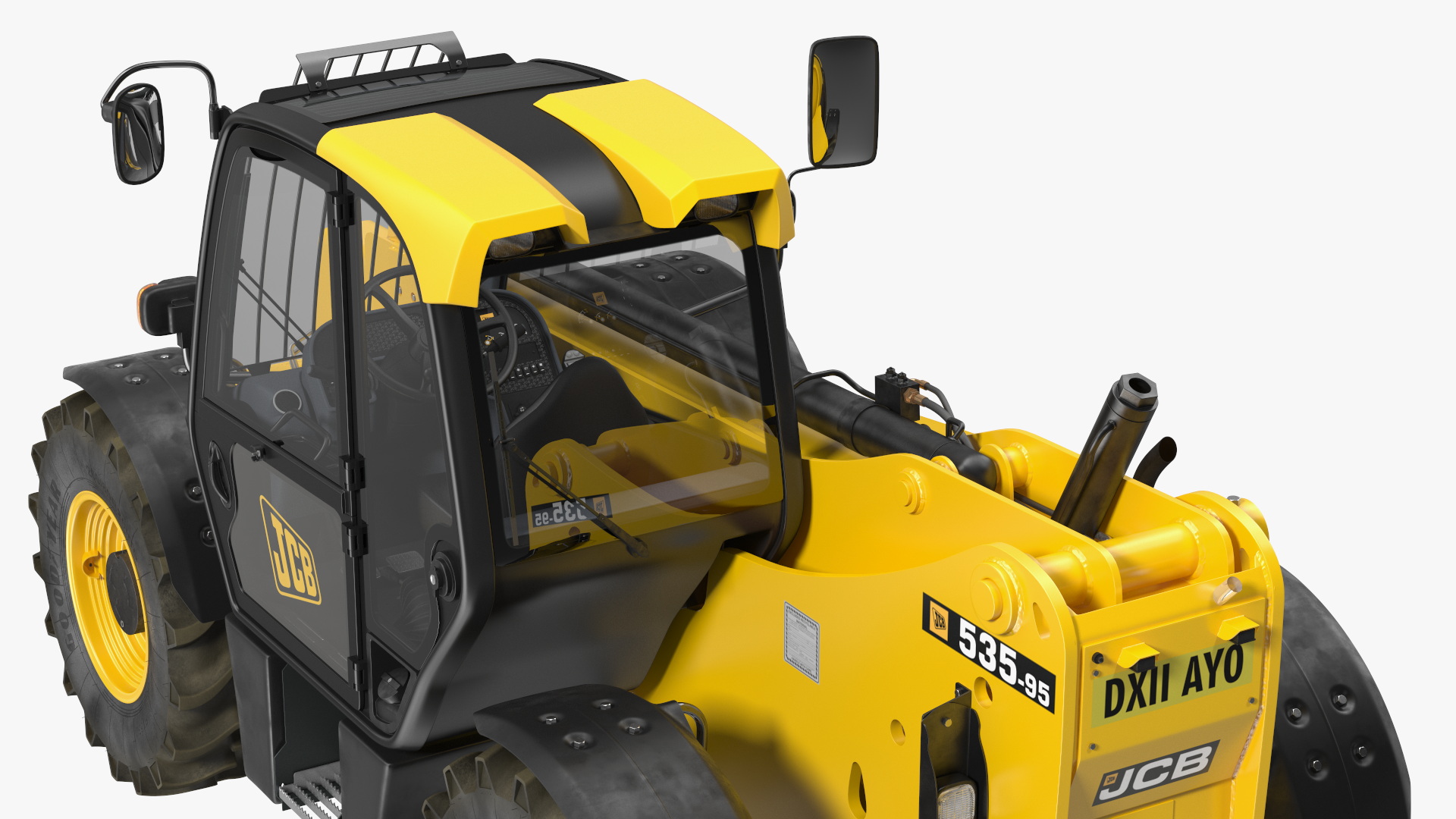 3D model Telehandler JCB 535 Rigged for Maya