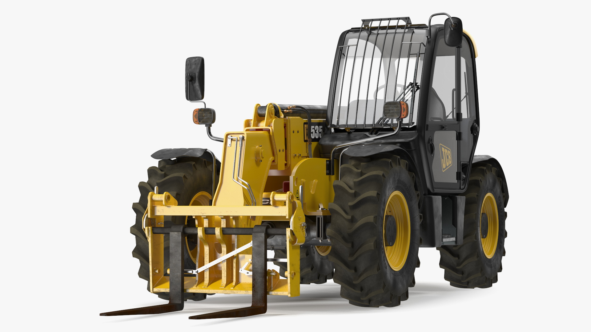 3D model Telehandler JCB 535 Rigged for Maya