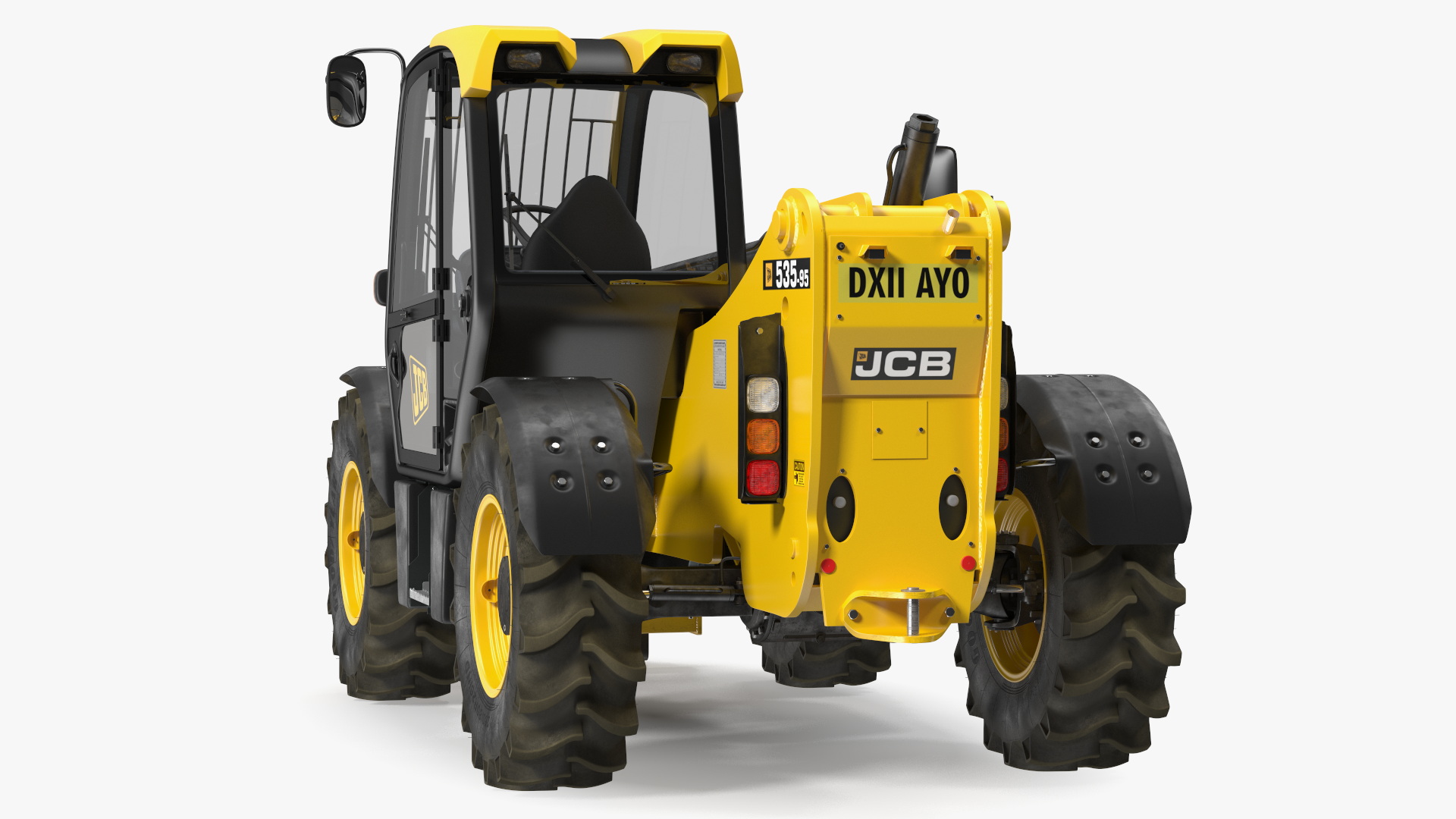 3D model Telehandler JCB 535 Rigged for Maya