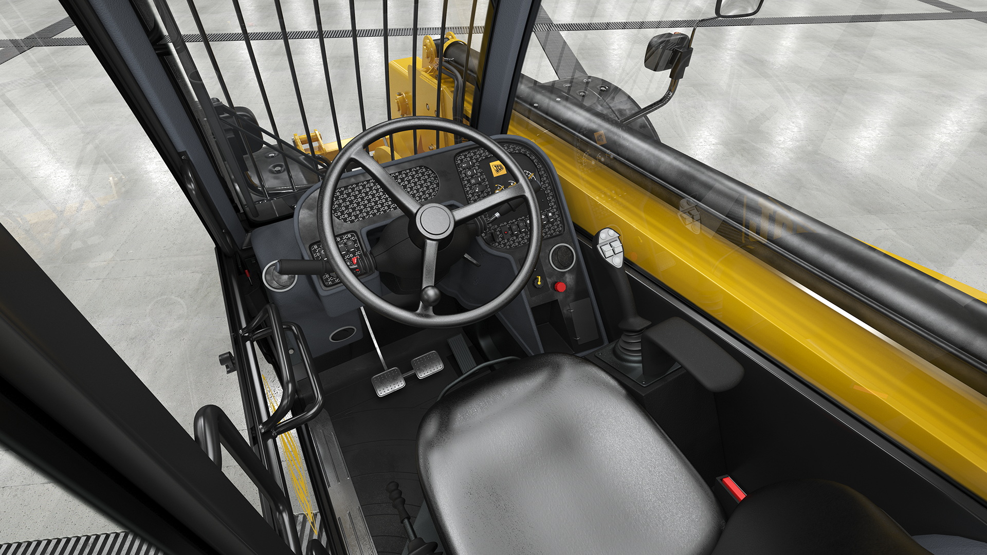 3D model Telehandler JCB 535 Rigged for Maya