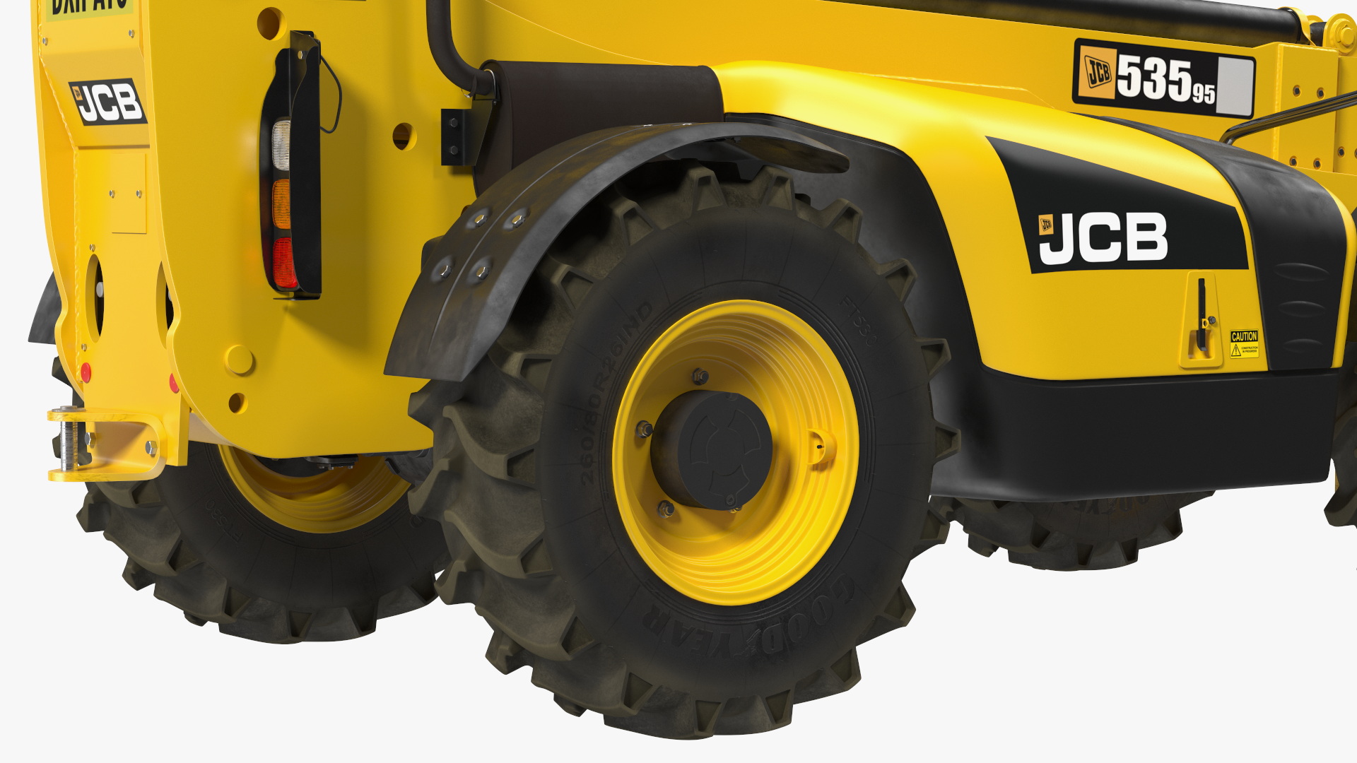 3D model Telehandler JCB 535 Rigged for Maya