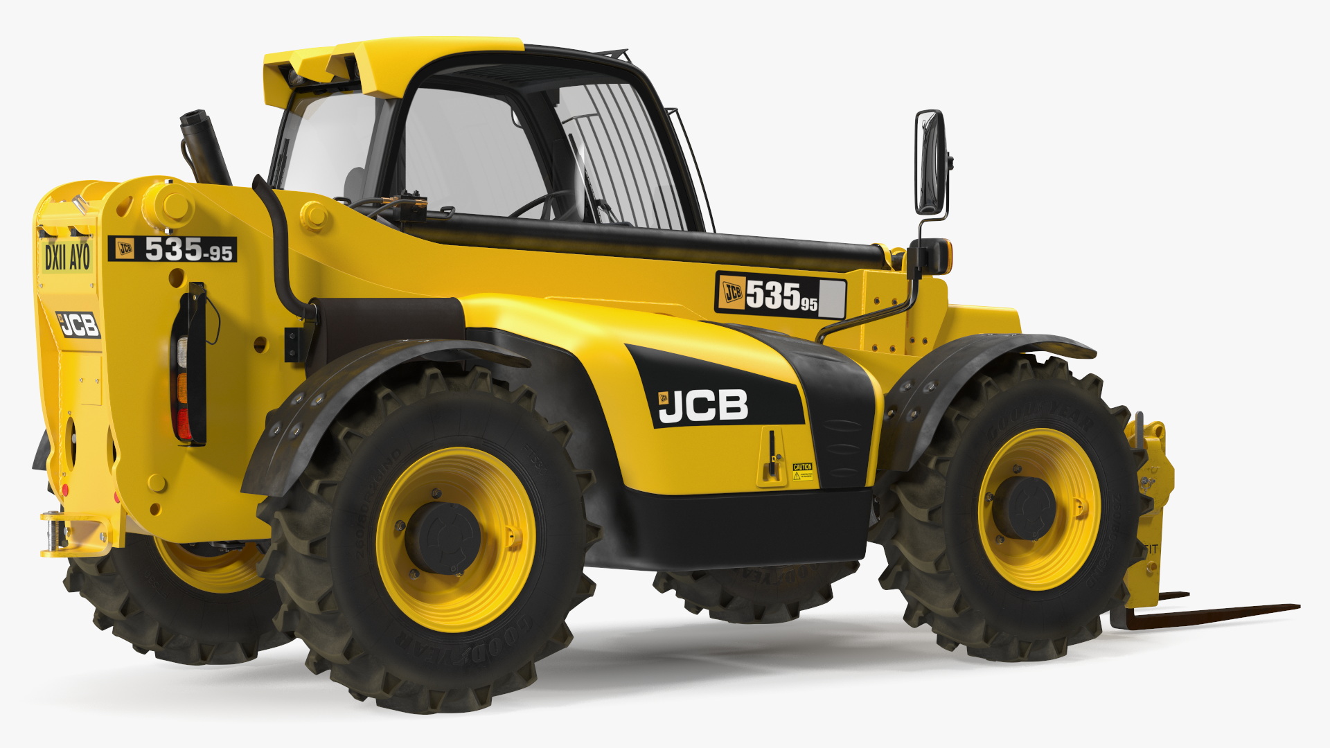 3D model Telehandler JCB 535 Rigged for Maya