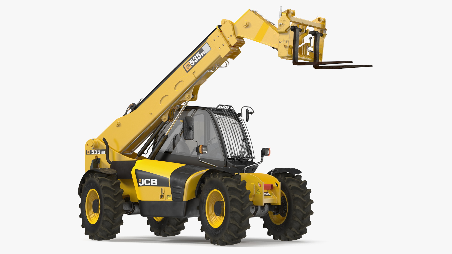 3D model Telehandler JCB 535 Rigged for Maya