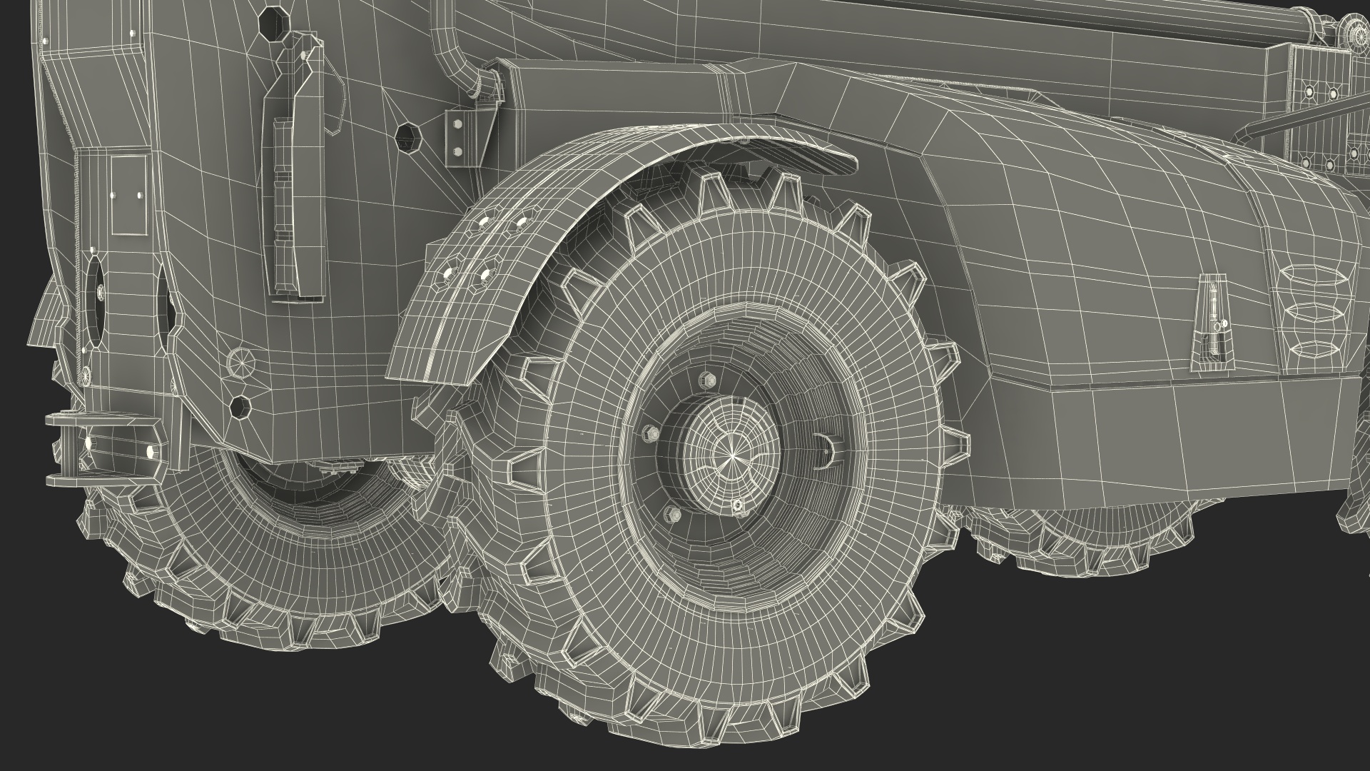 3D model Telehandler JCB 535 Rigged for Maya
