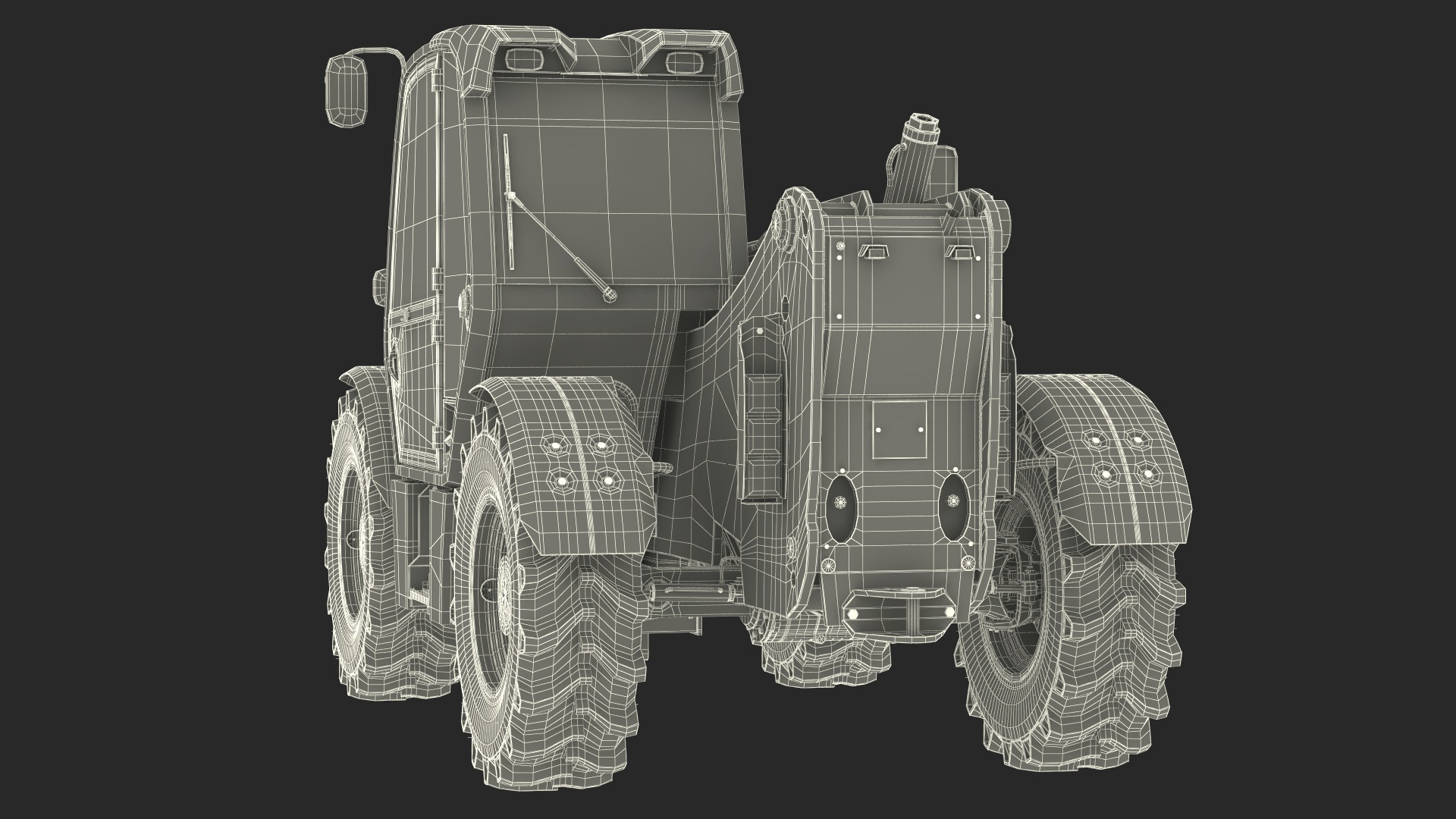 3D model Telehandler JCB 535 Rigged for Maya