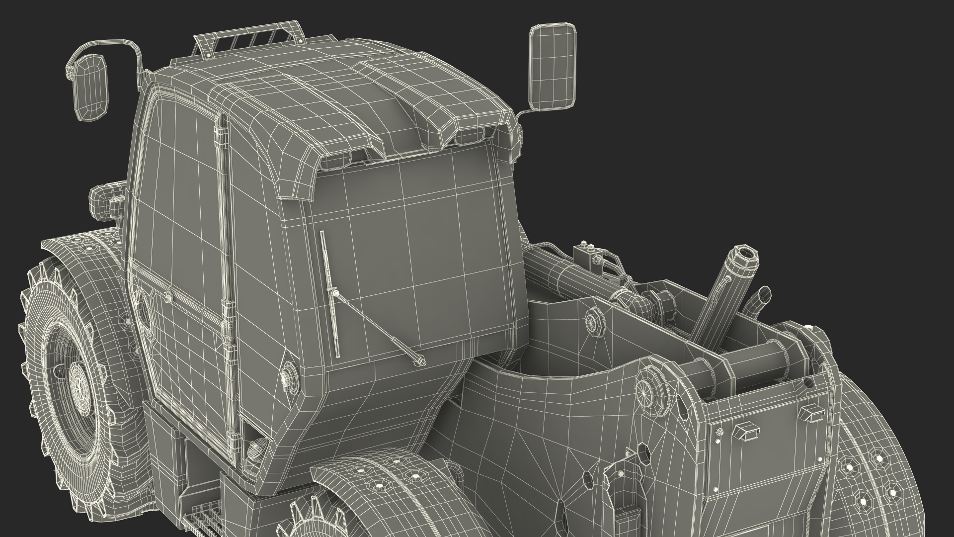 3D model Telehandler JCB 535 Rigged for Maya