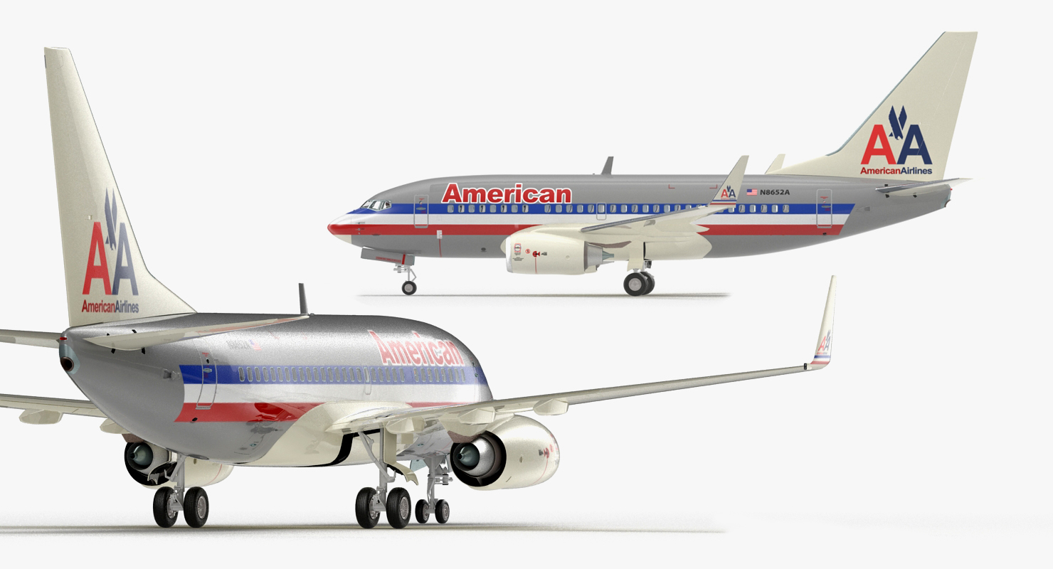3D Boeing 737 600 with Interior American Airlines