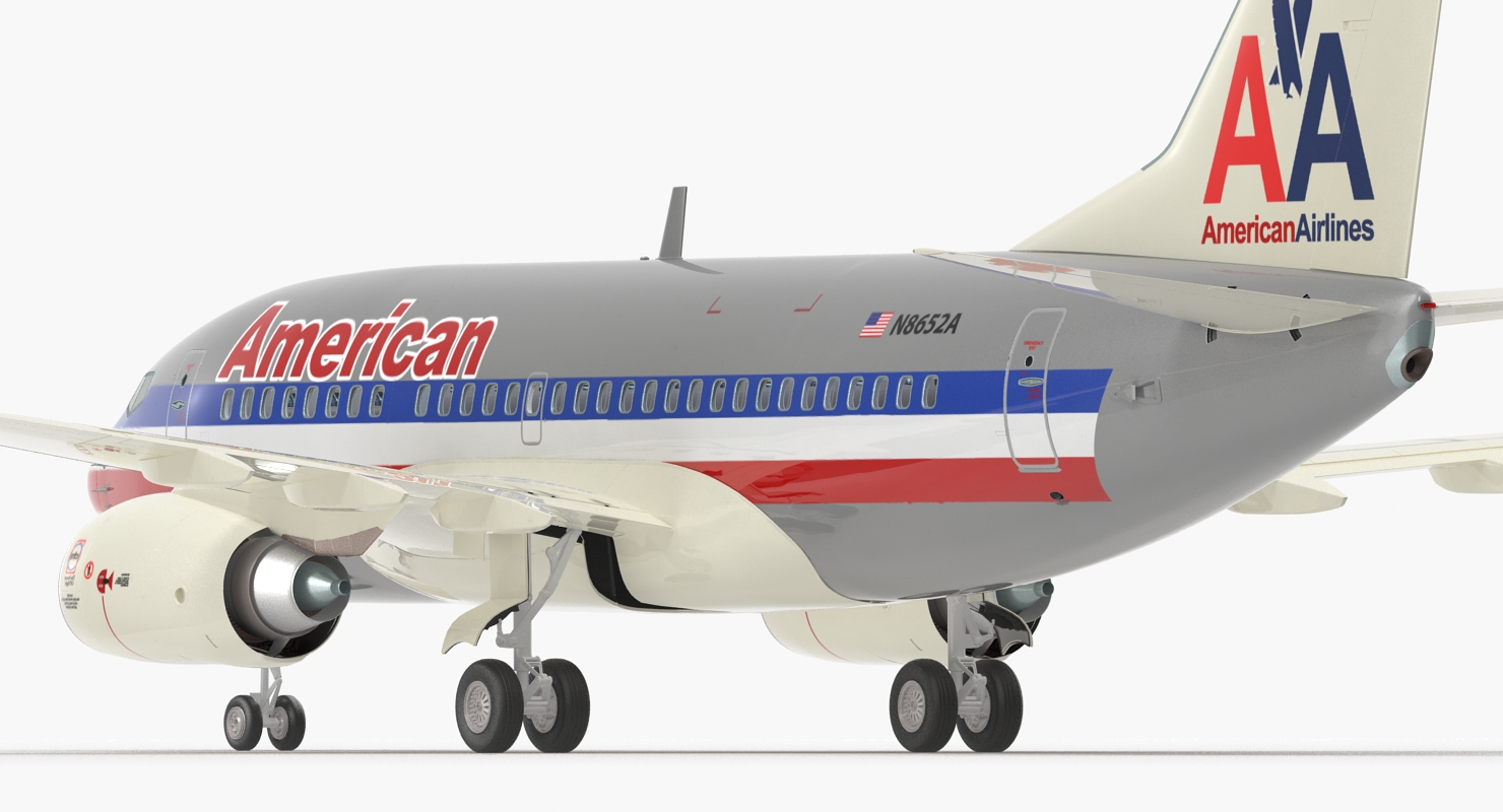 3D Boeing 737 600 with Interior American Airlines