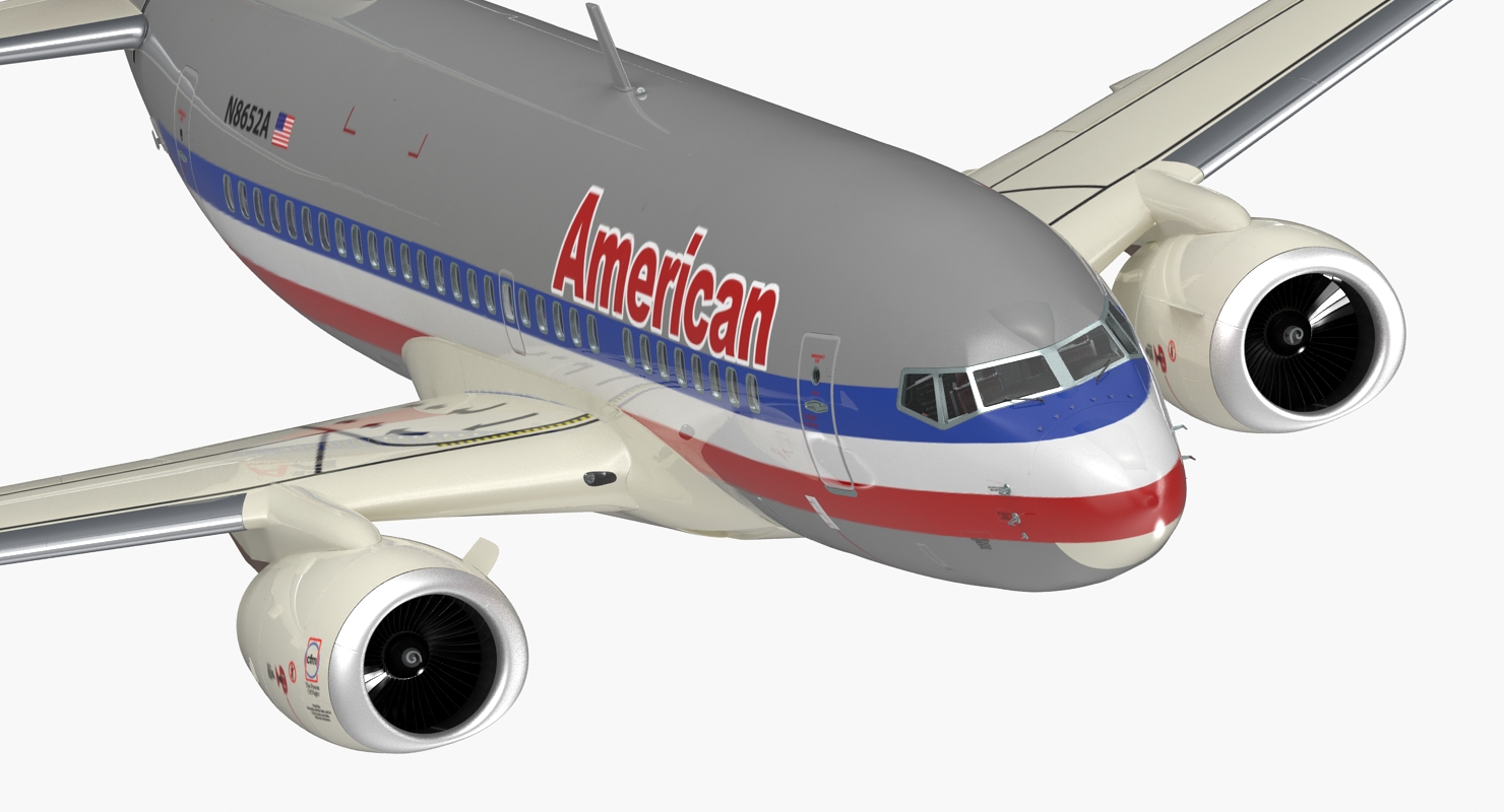 3D Boeing 737 600 with Interior American Airlines