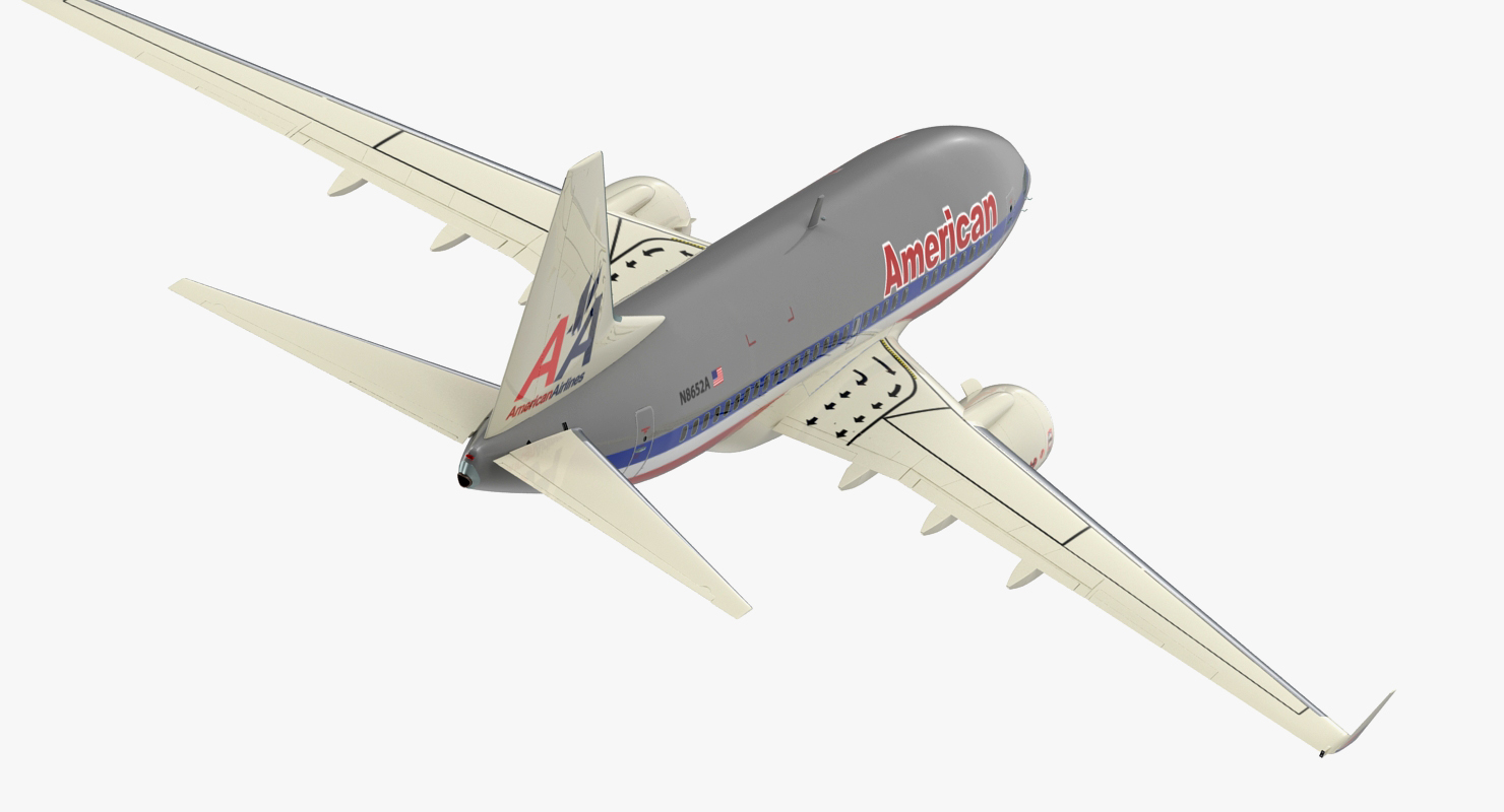 3D Boeing 737 600 with Interior American Airlines