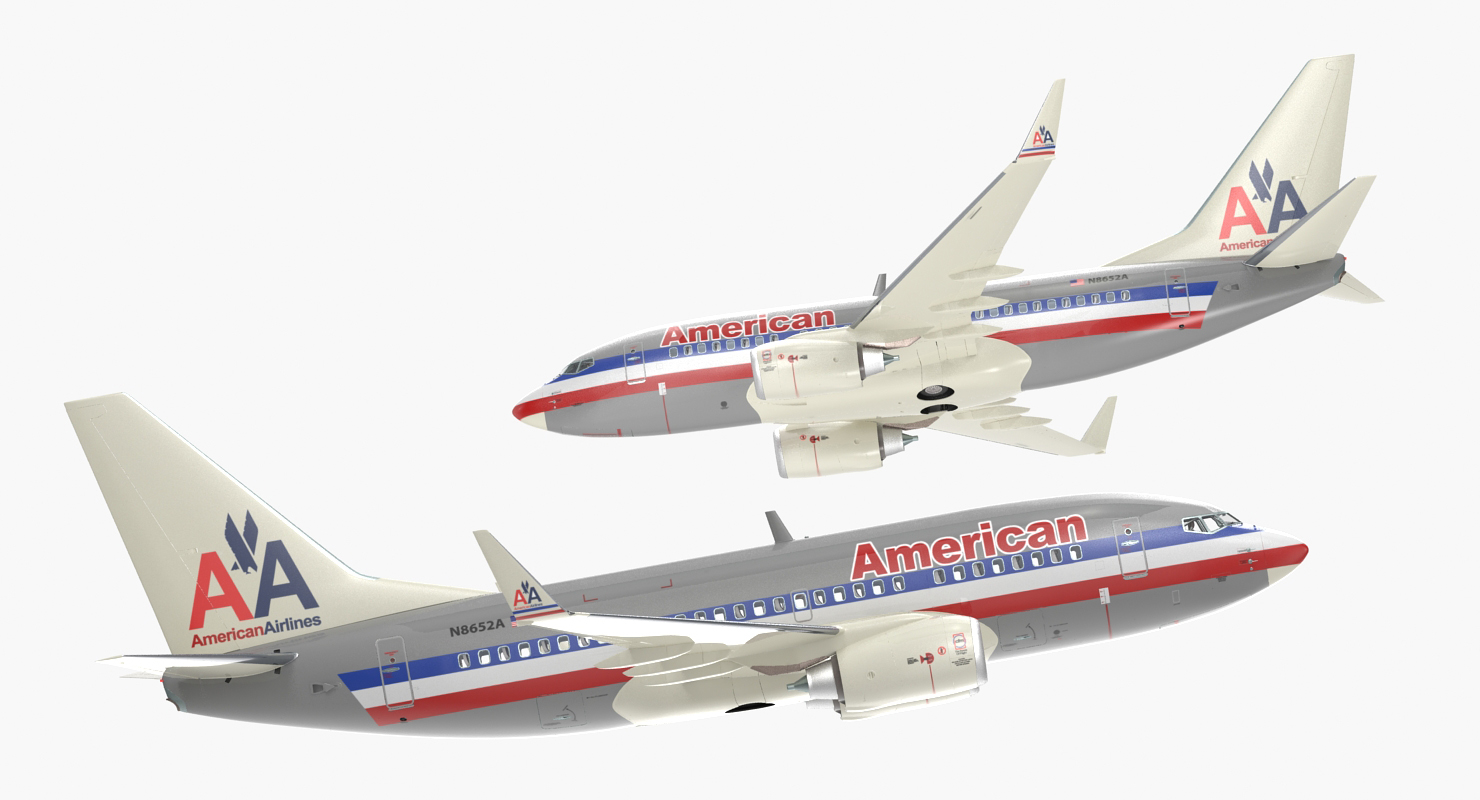 3D Boeing 737 600 with Interior American Airlines