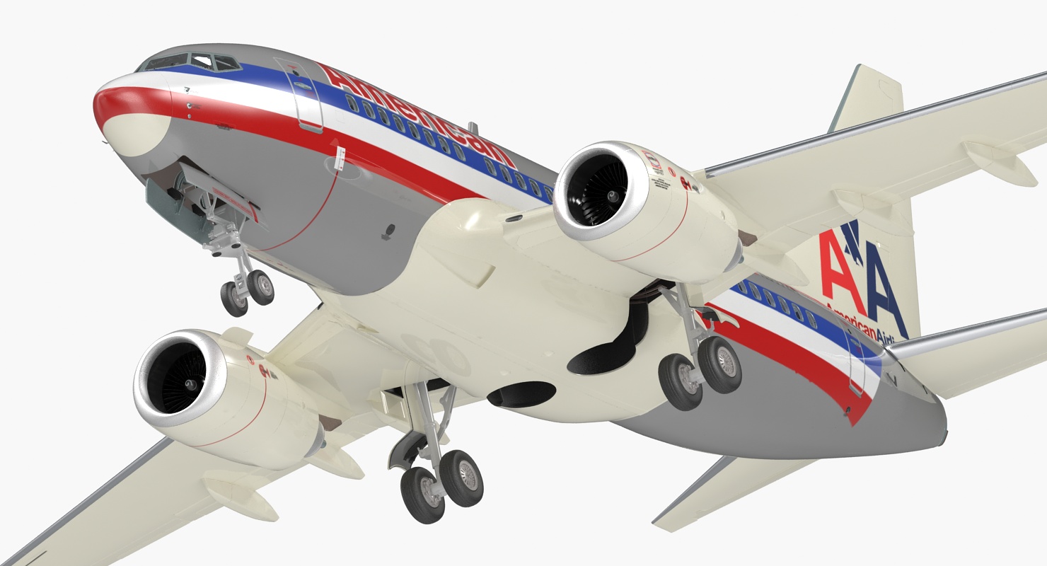 3D Boeing 737 600 with Interior American Airlines