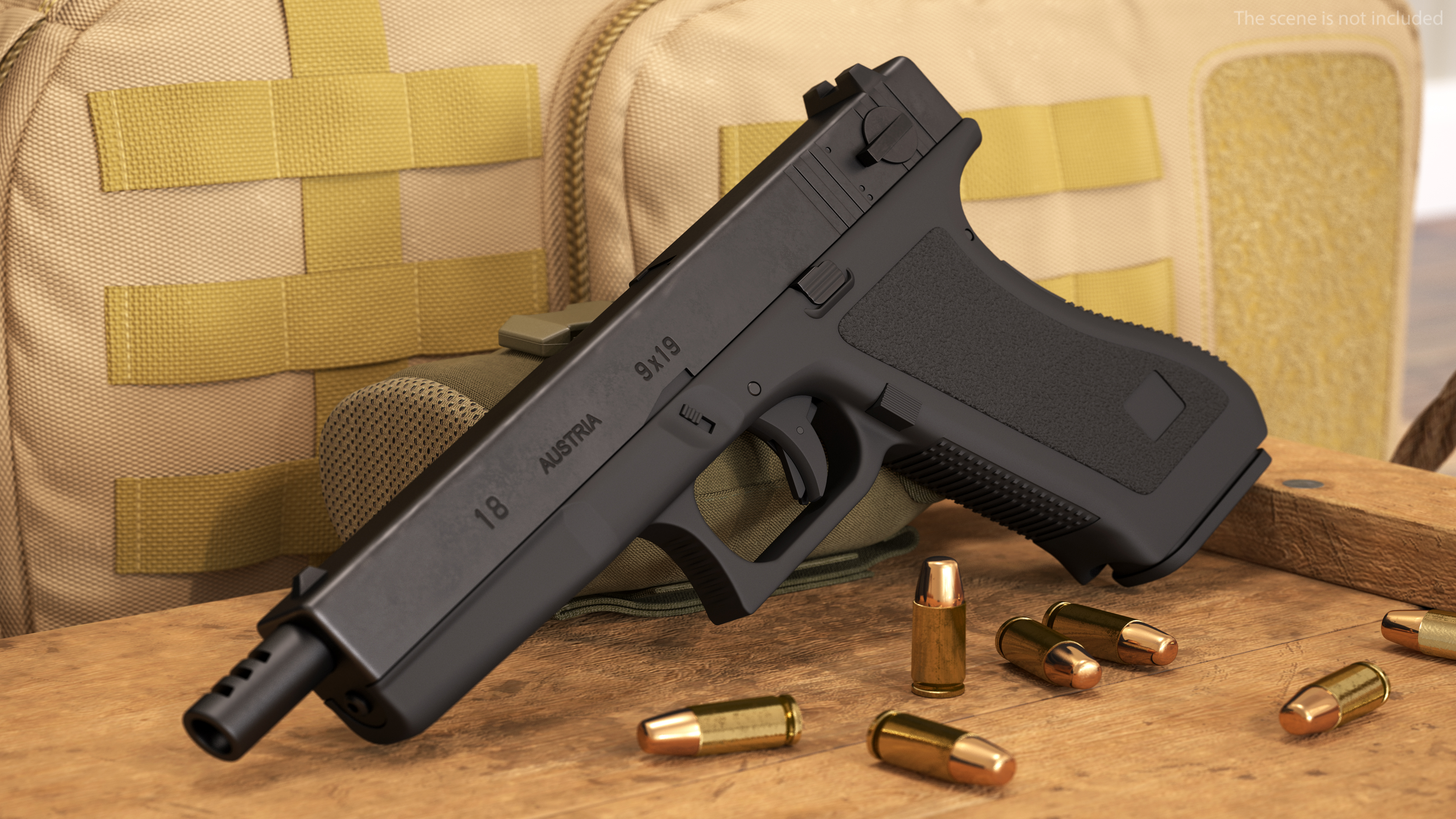 3D model Semiautomatic Pistol