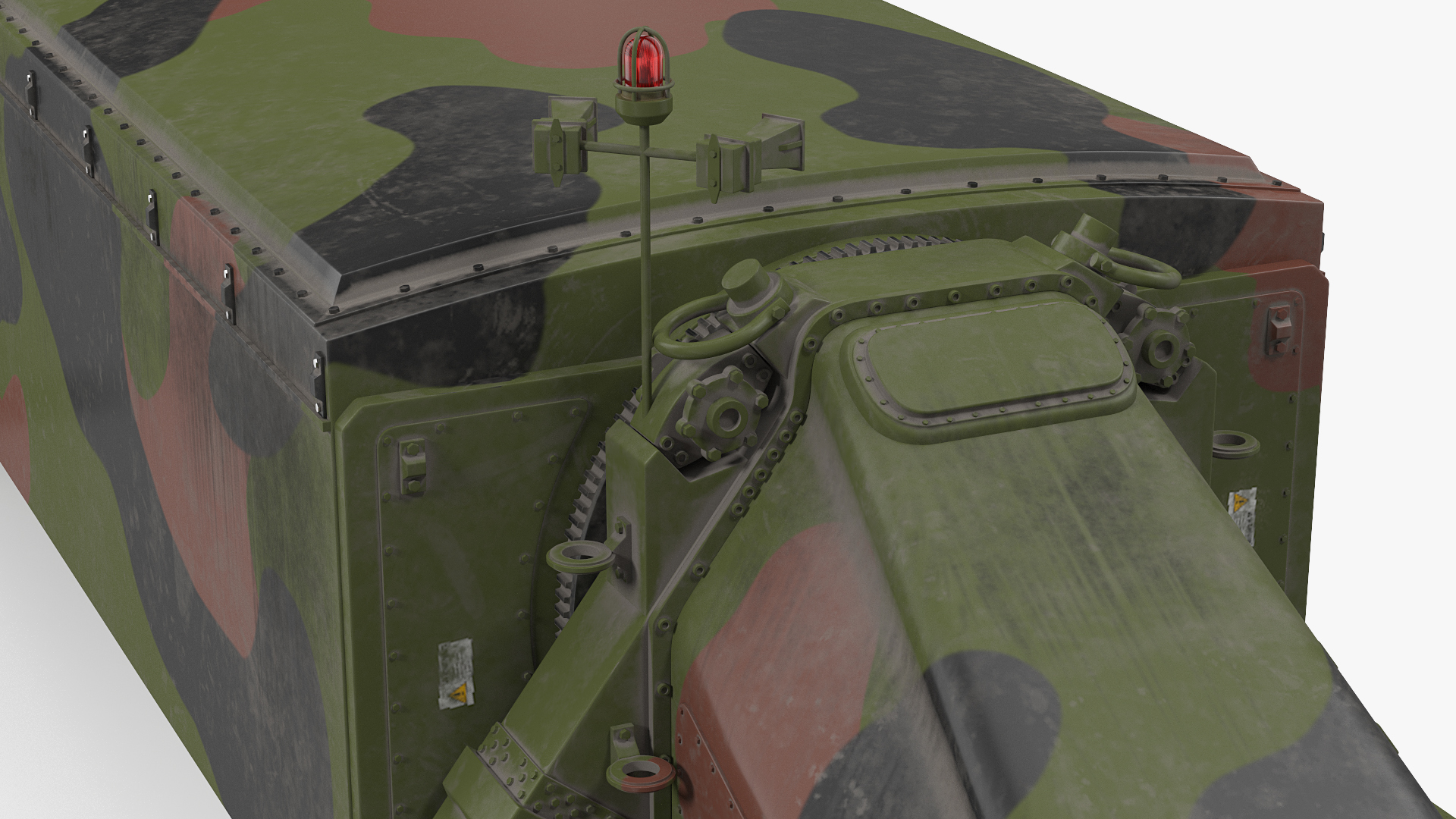 Camo M983 Tractor with THAAD TPY2 Radar 3D model