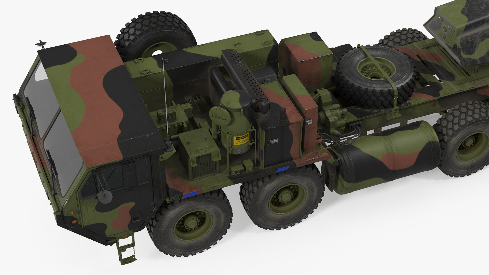 Camo M983 Tractor with THAAD TPY2 Radar 3D model