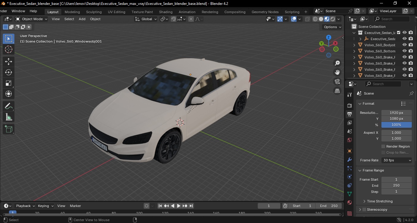 3D model Executive Sedan