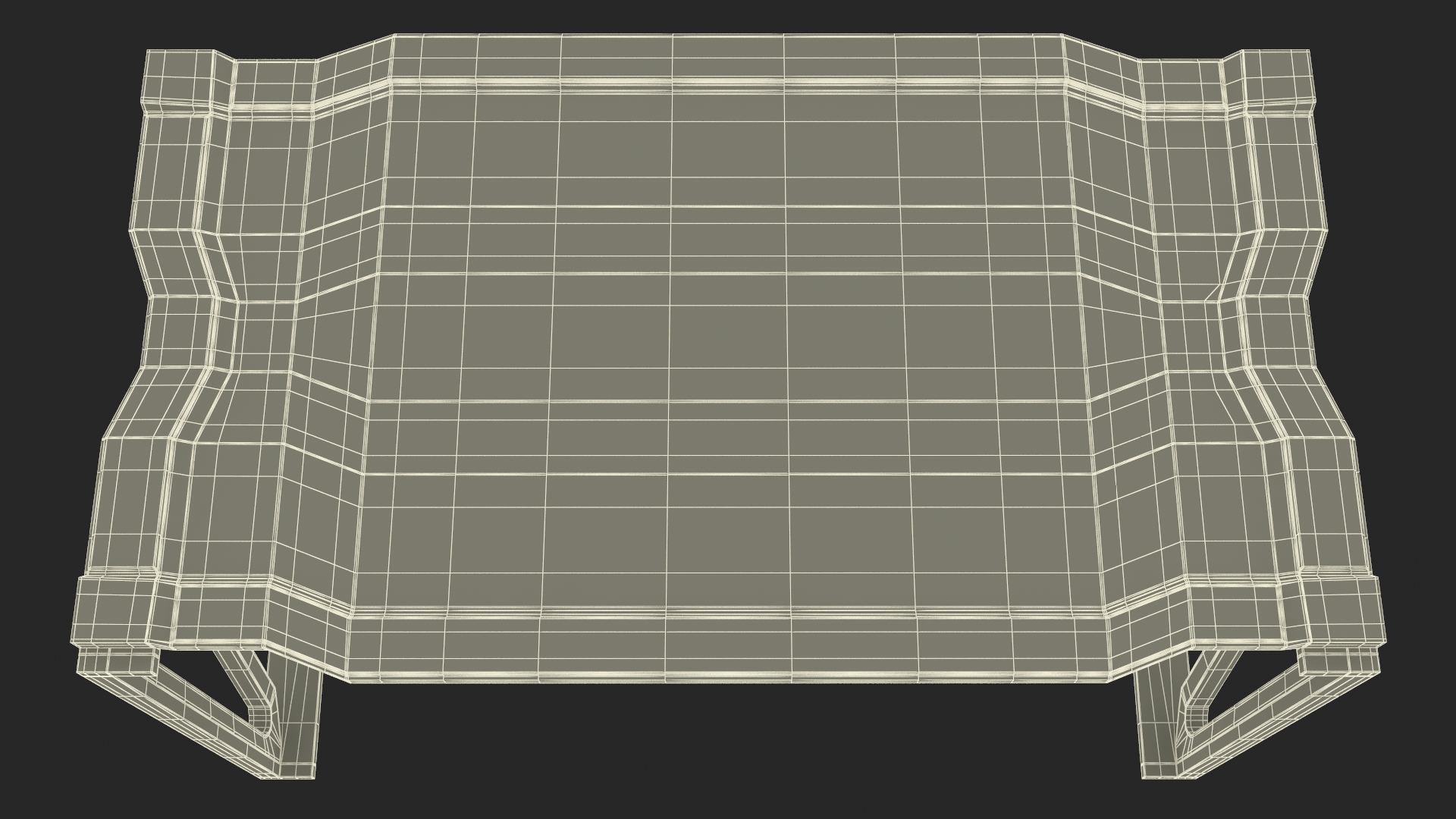 Sci-fi Table Orange 3D model