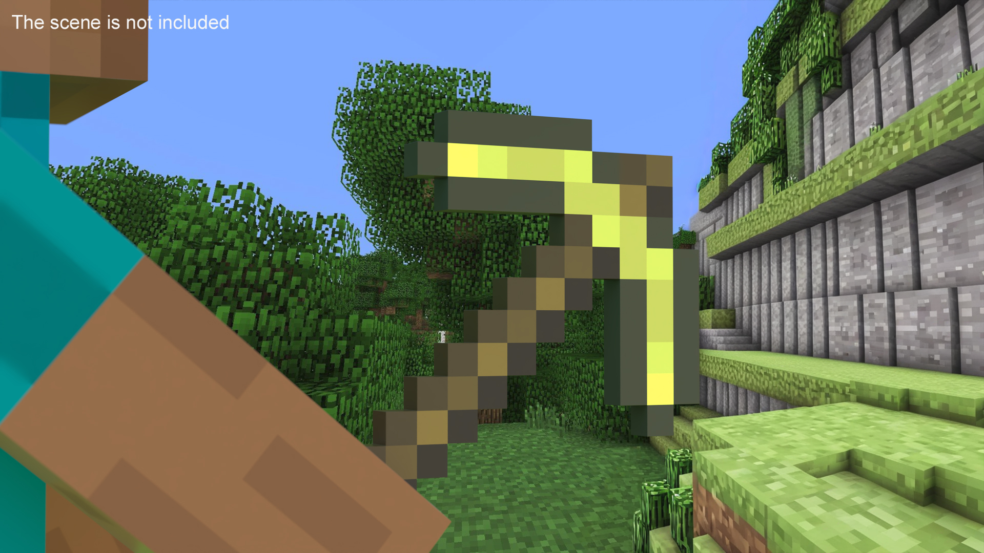 Minecraft Golden Pickaxe 3D model