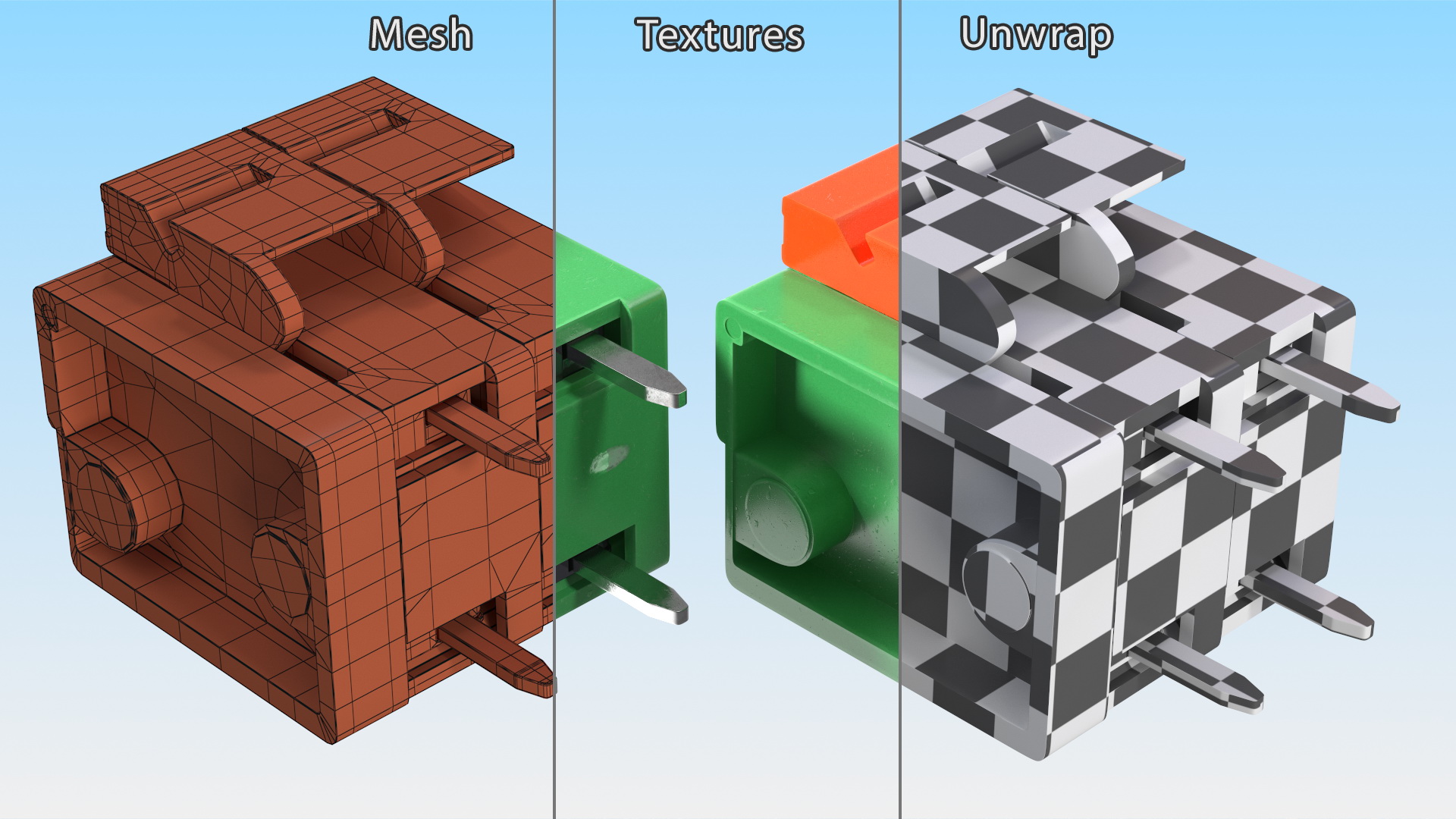 Screwless Terminal Block 3D model