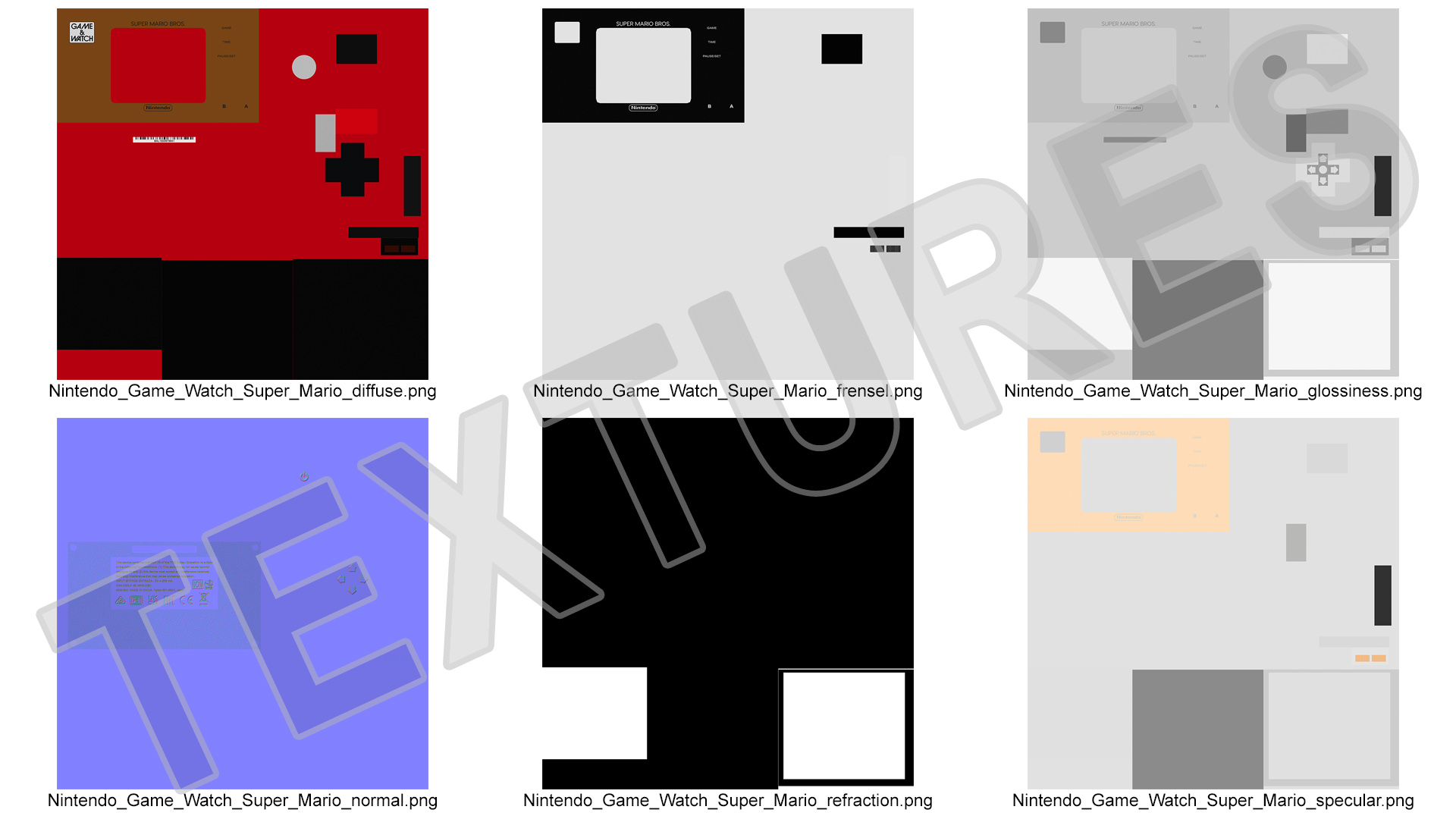 Nintendo Game and Watch Console Super Mario Bros Turned Off 3D model