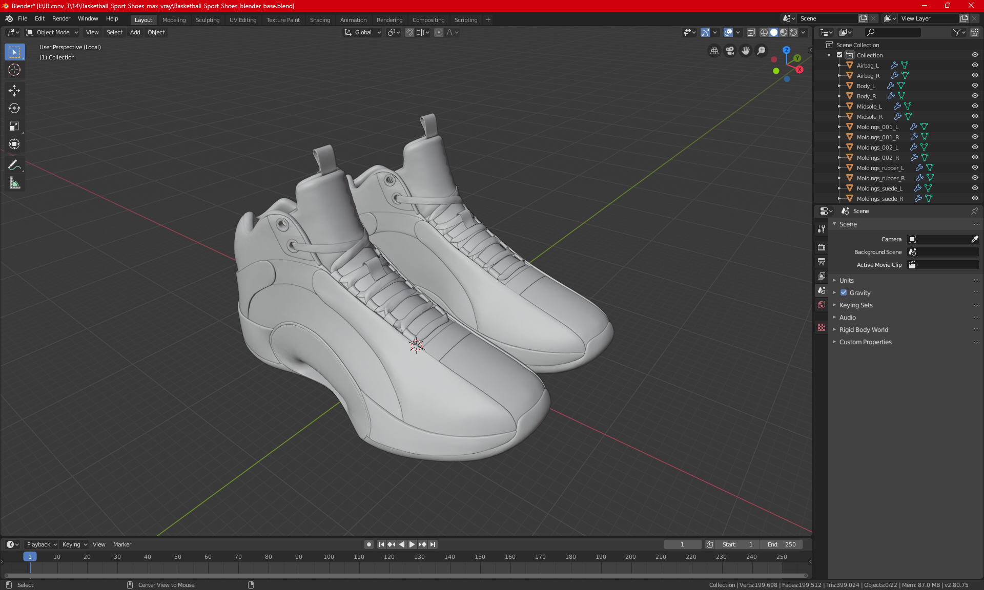Basketball Sport Shoes 3D