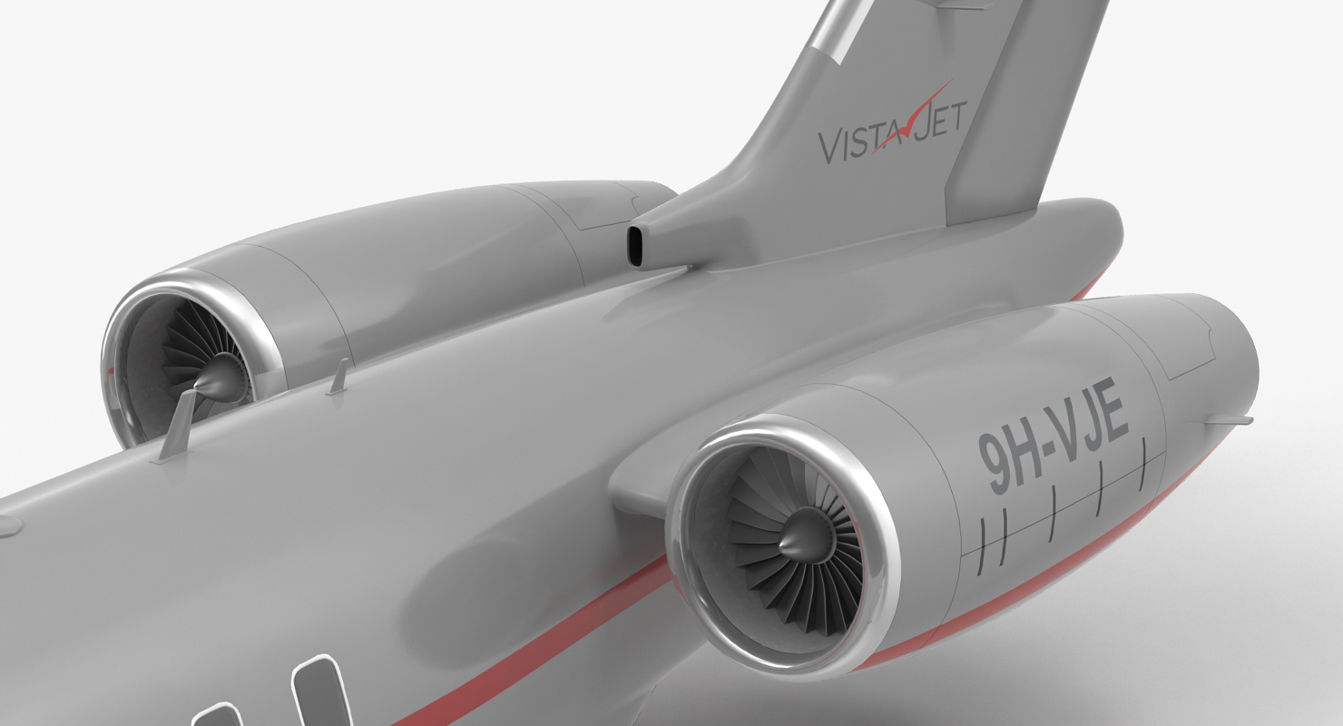3D Business Jet Global 6000 Rigged