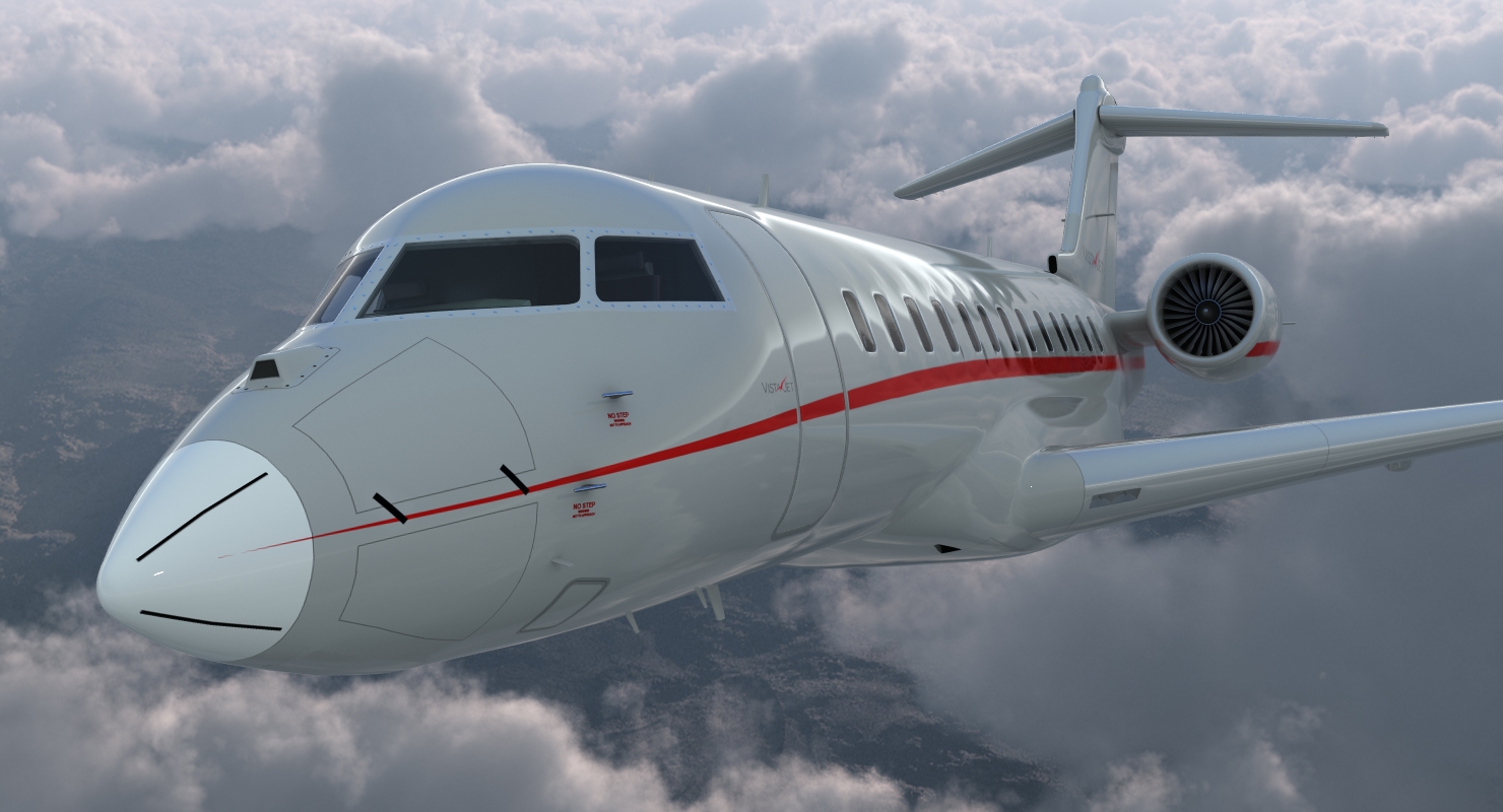 3D Business Jet Global 6000 Rigged