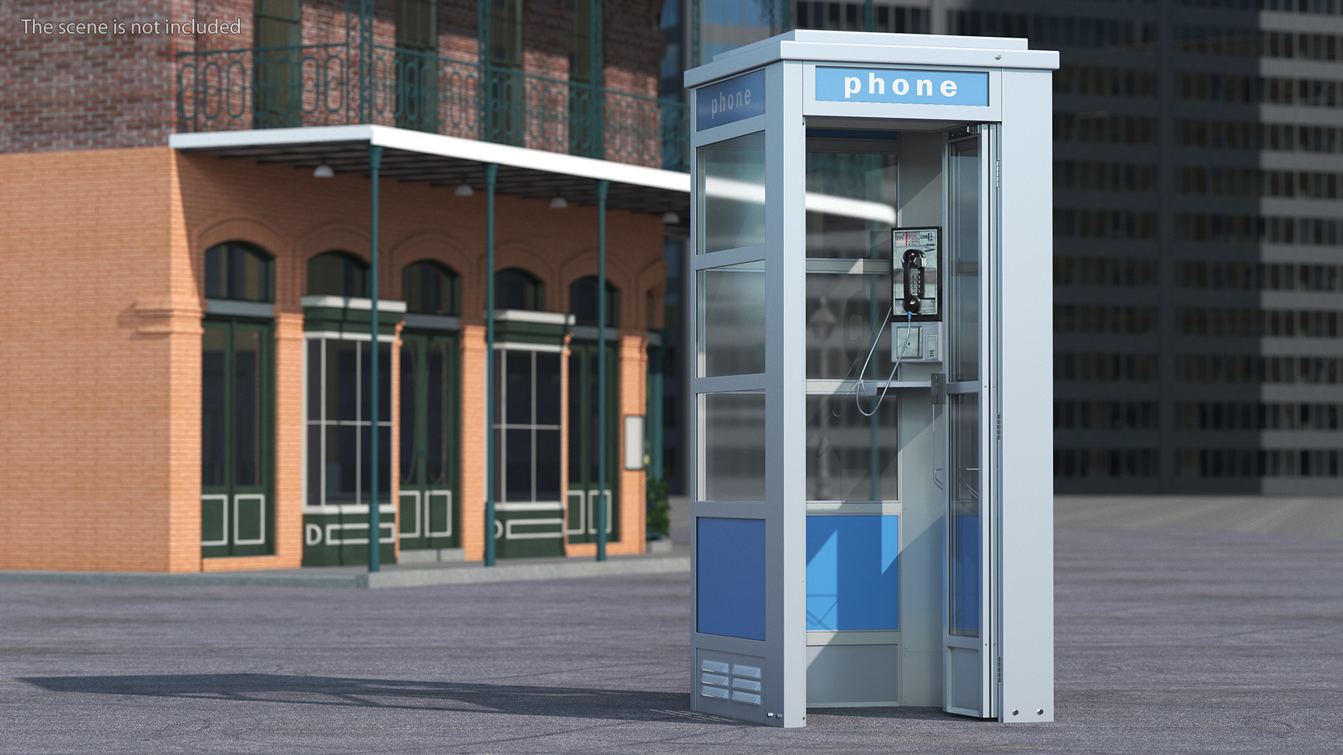 3D model Vintage Public Telephone Booth