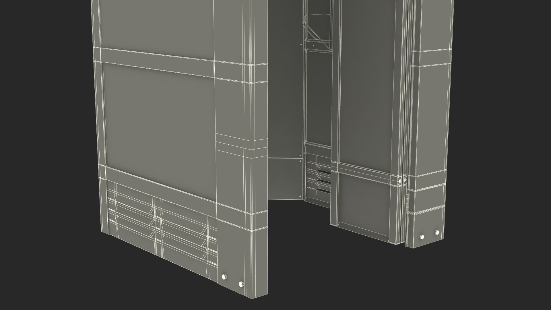 3D model Vintage Public Telephone Booth