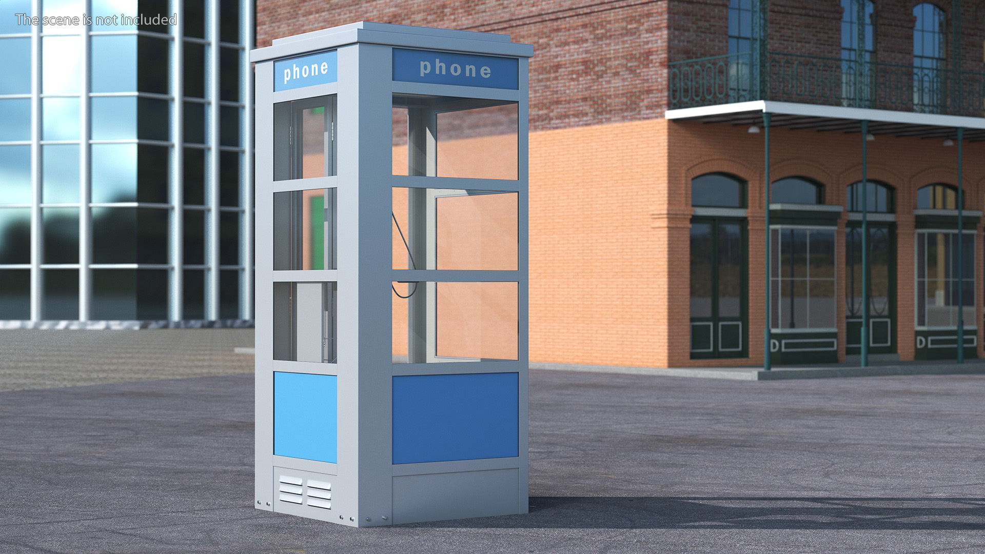 3D model Vintage Public Telephone Booth