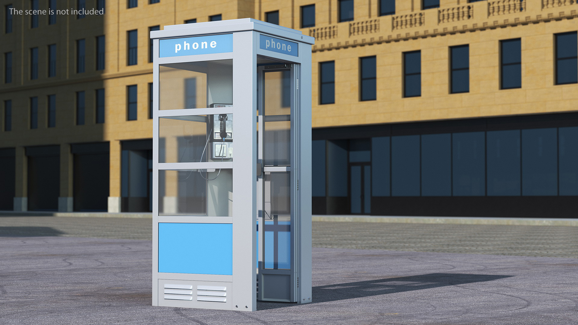 3D model Vintage Public Telephone Booth