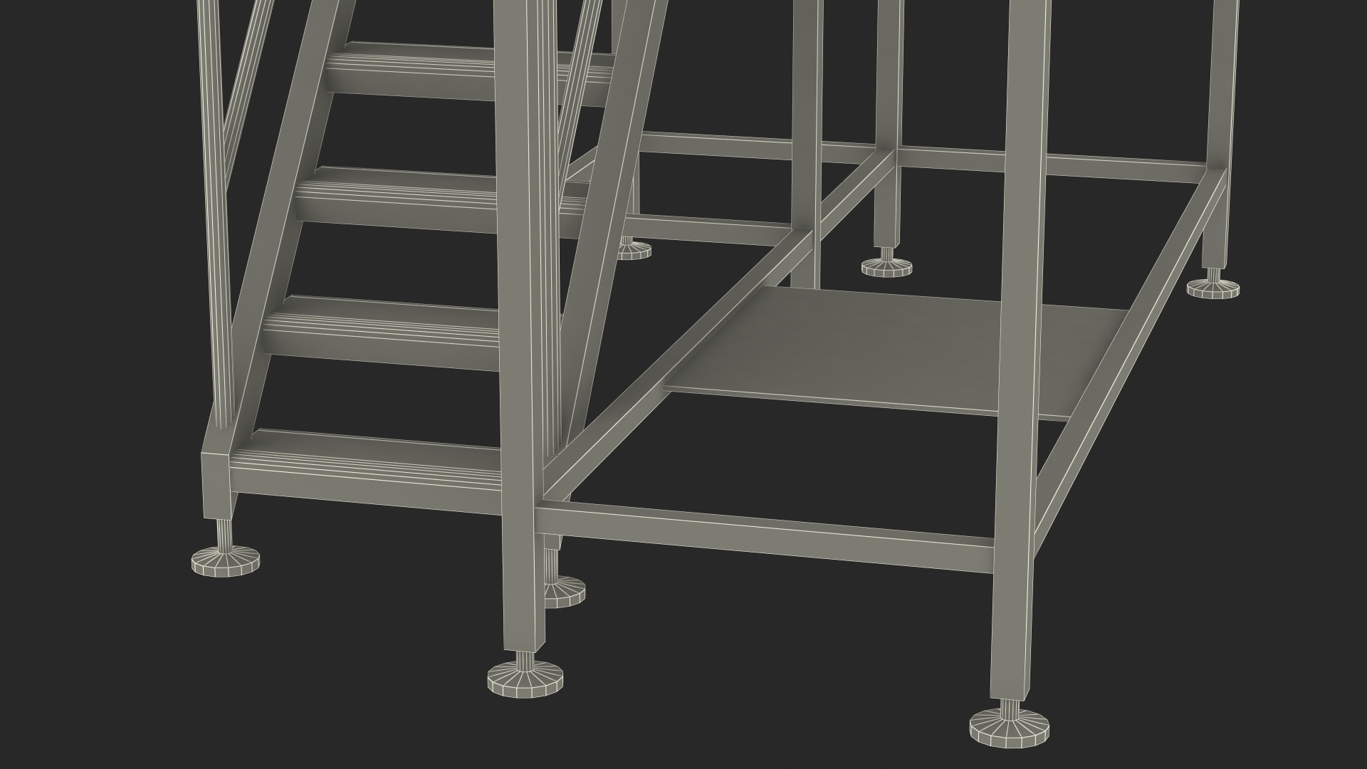 3D Rooftop Access Platform model