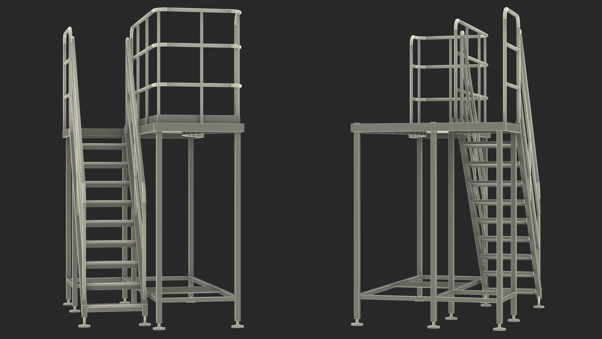 3D Rooftop Access Platform model