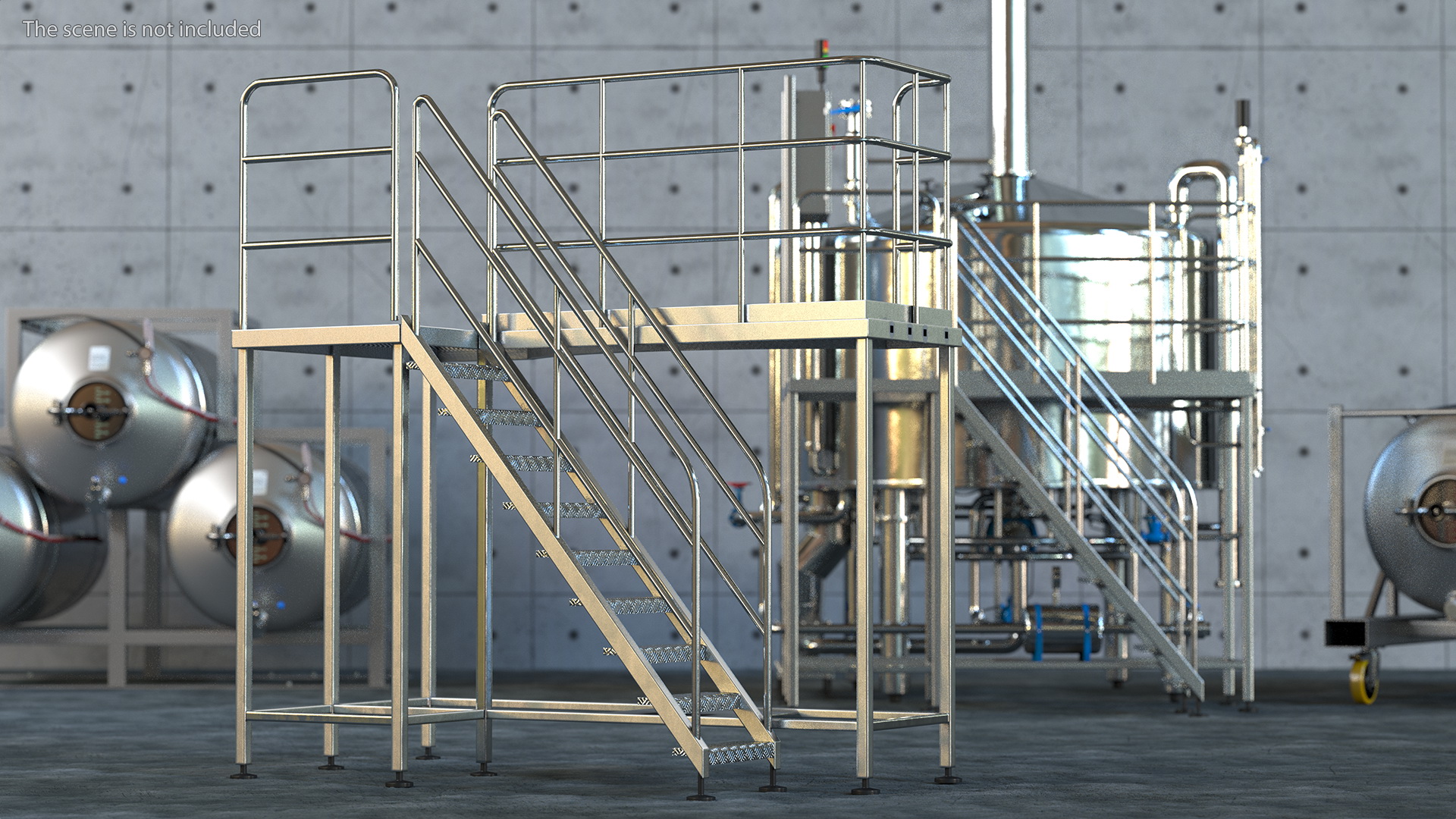 3D Rooftop Access Platform model
