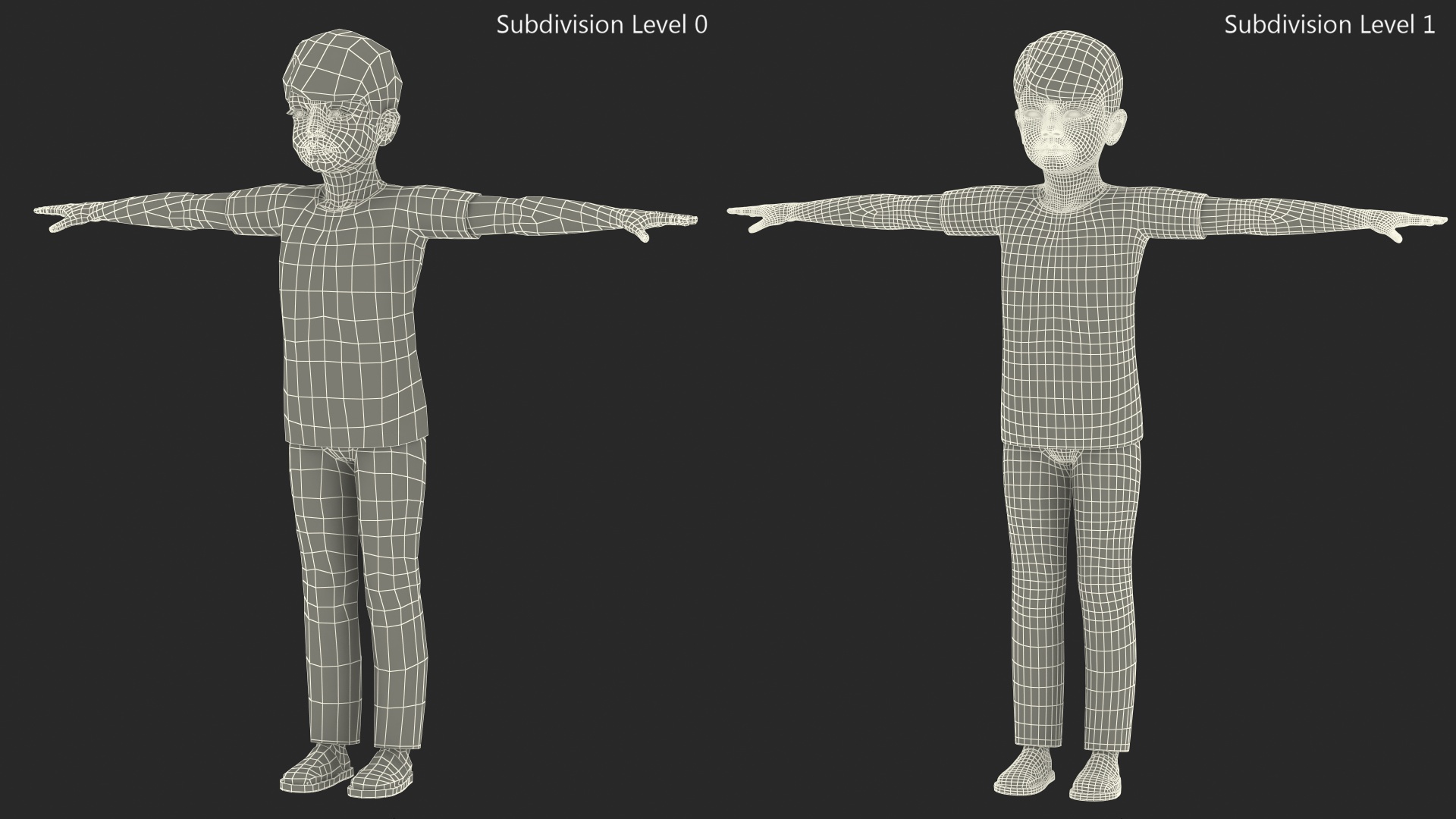 Asian Child Boy Home Style Rigged for Maya 3D