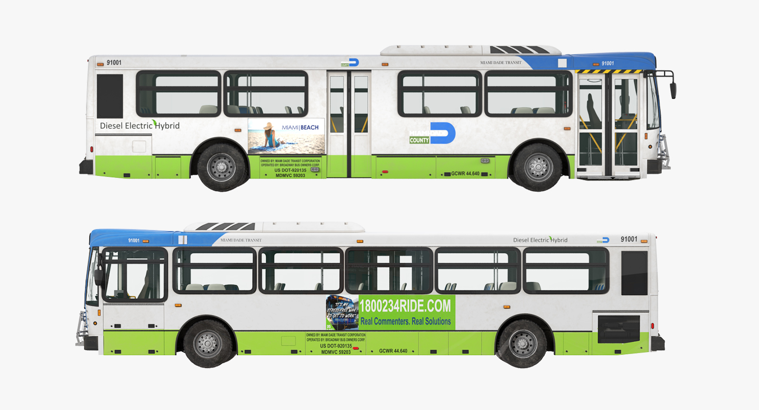 Bus Nabi Model 416 Miami Dade Transit 3D