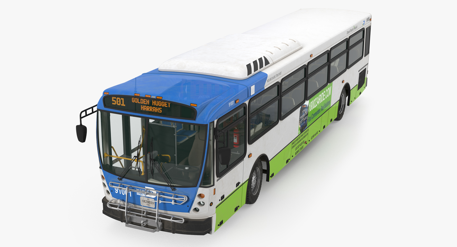 Bus Nabi Model 416 Miami Dade Transit 3D