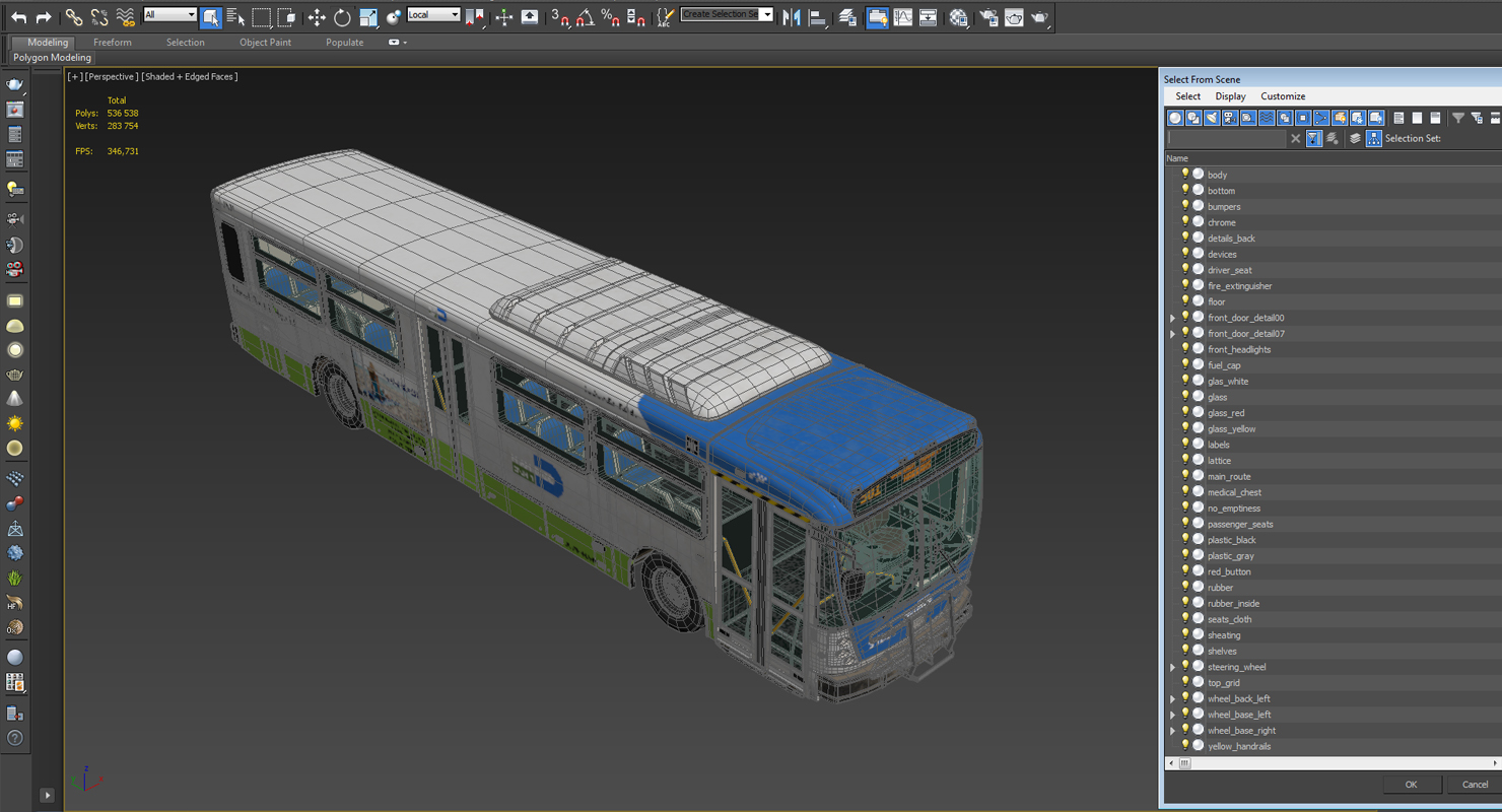 Bus Nabi Model 416 Miami Dade Transit 3D