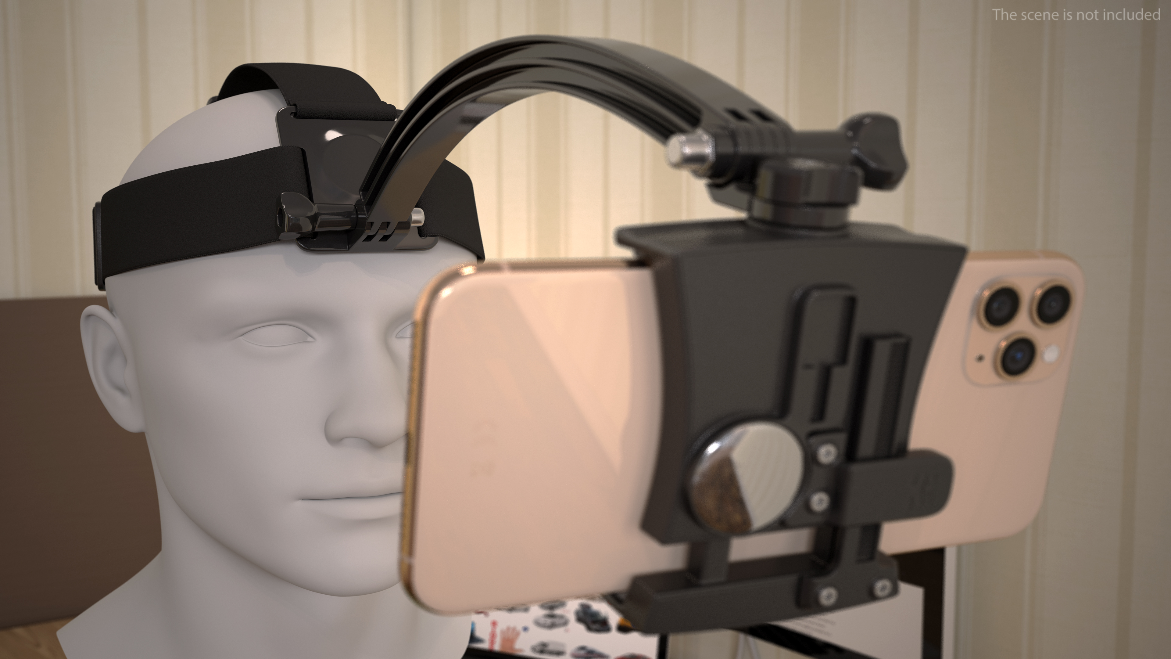 Mannequin Head with Smartphone Holder 3D