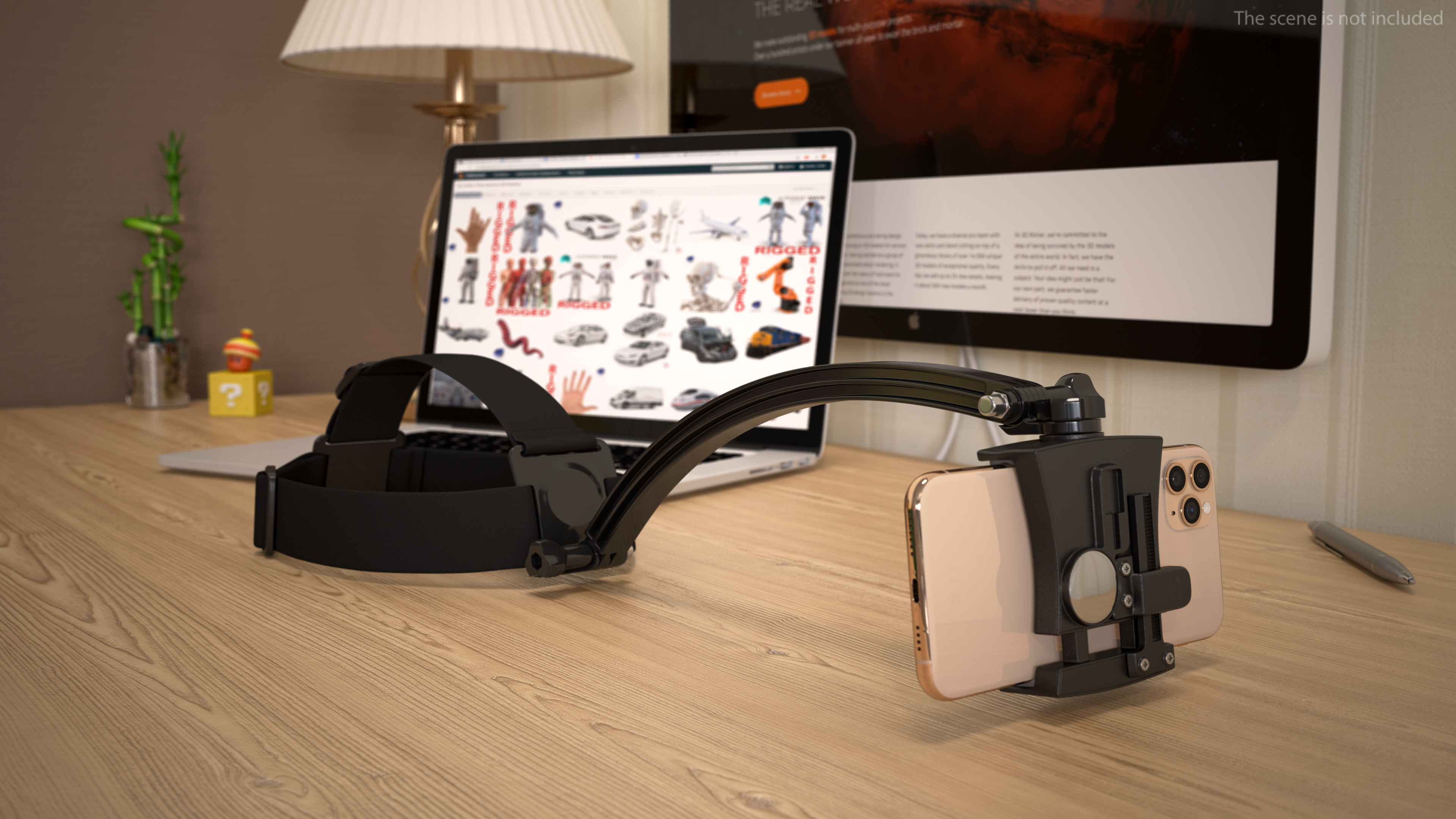 Mannequin Head with Smartphone Holder 3D