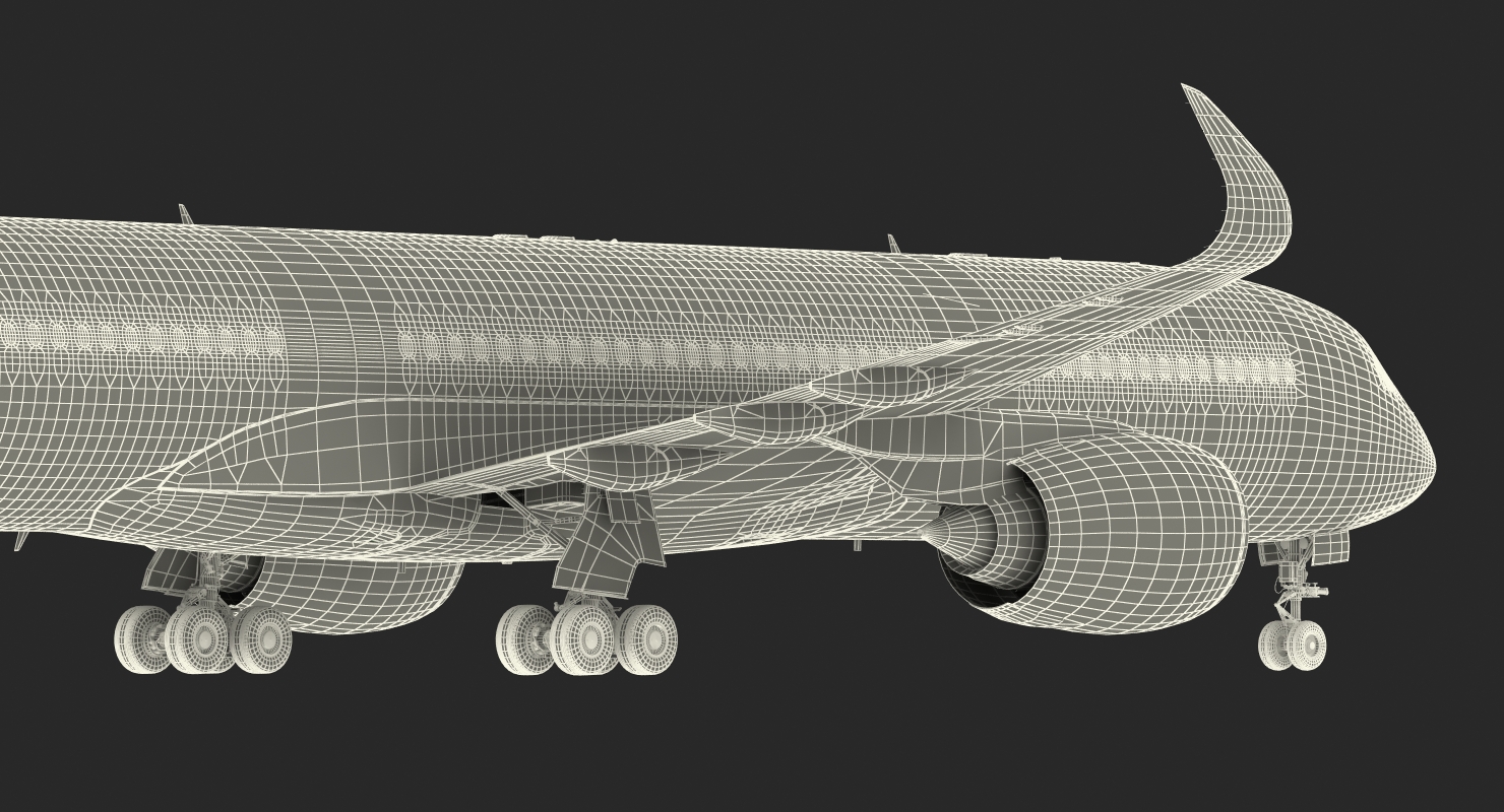 3D model Airbus A350 900 Emirates Air Line Rigged