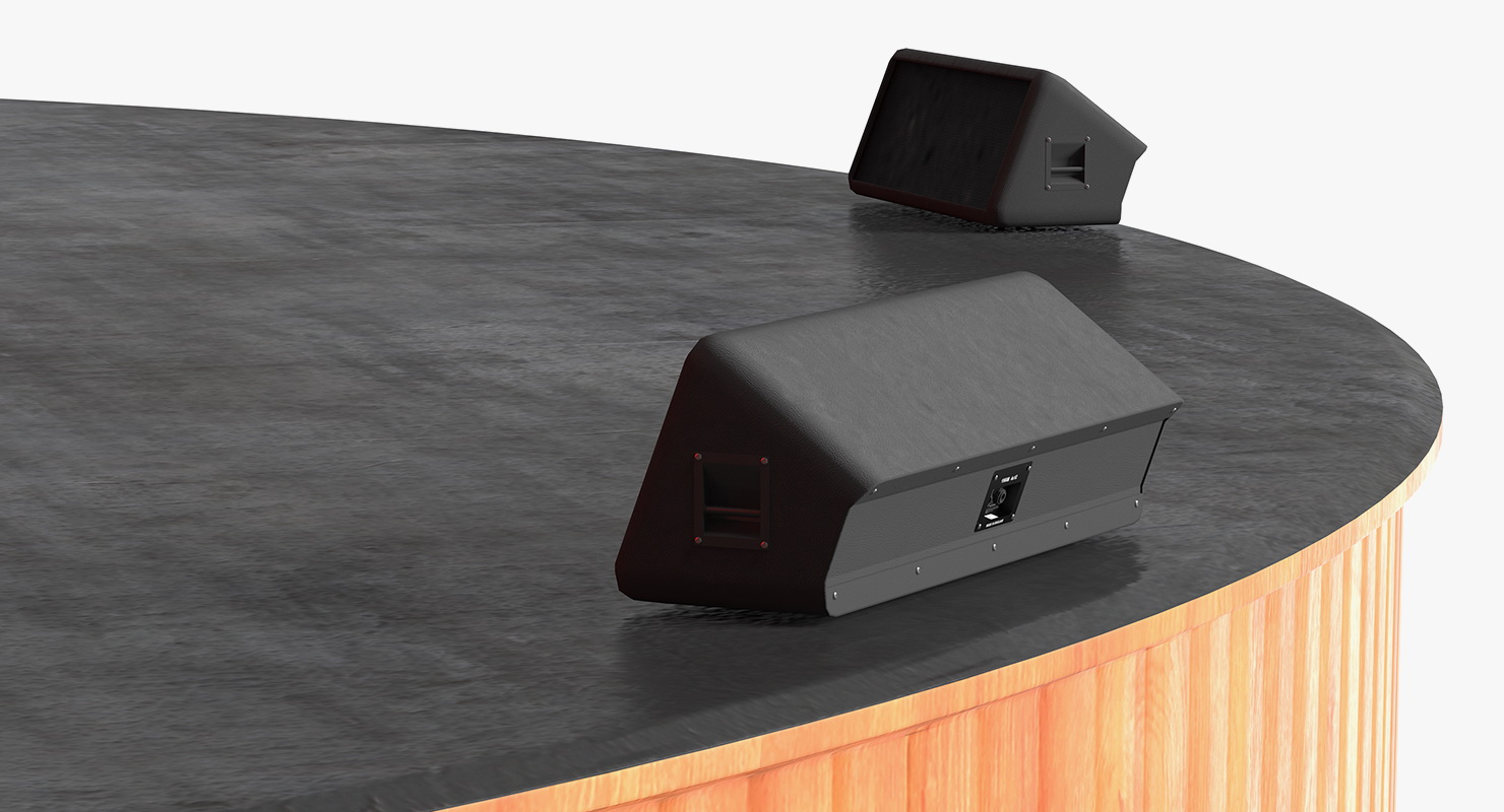 3D Theater Stage Closed Curtain model