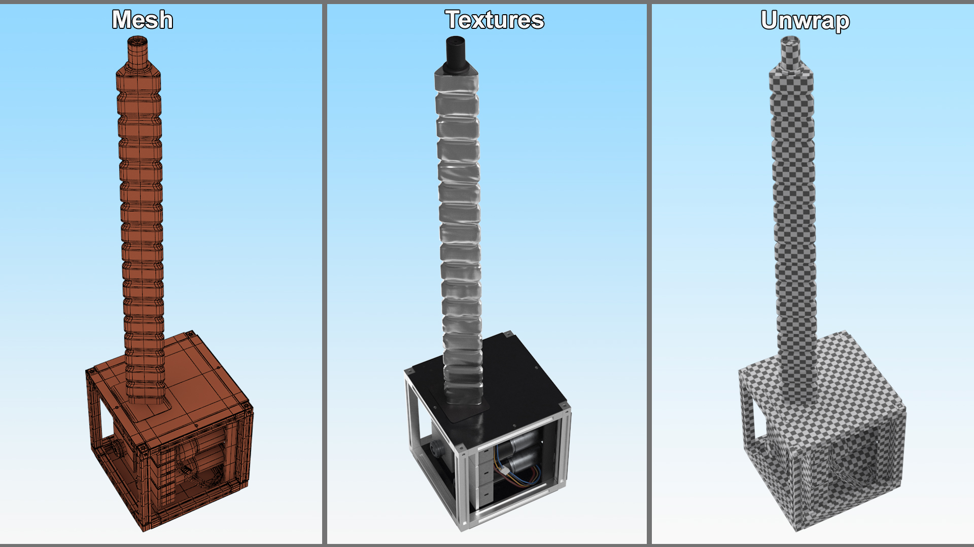 3D model Tesla Power Arm Charger Rigged