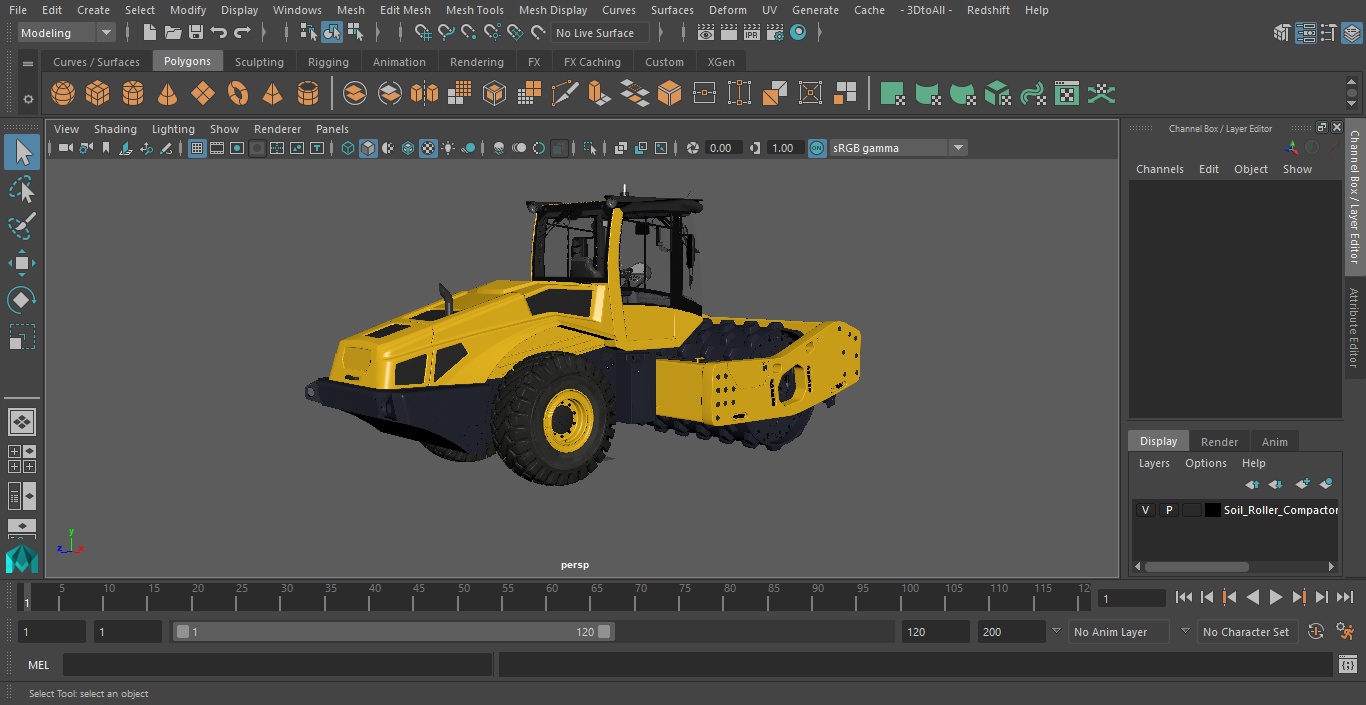 3D model Soil Roller Compactor New