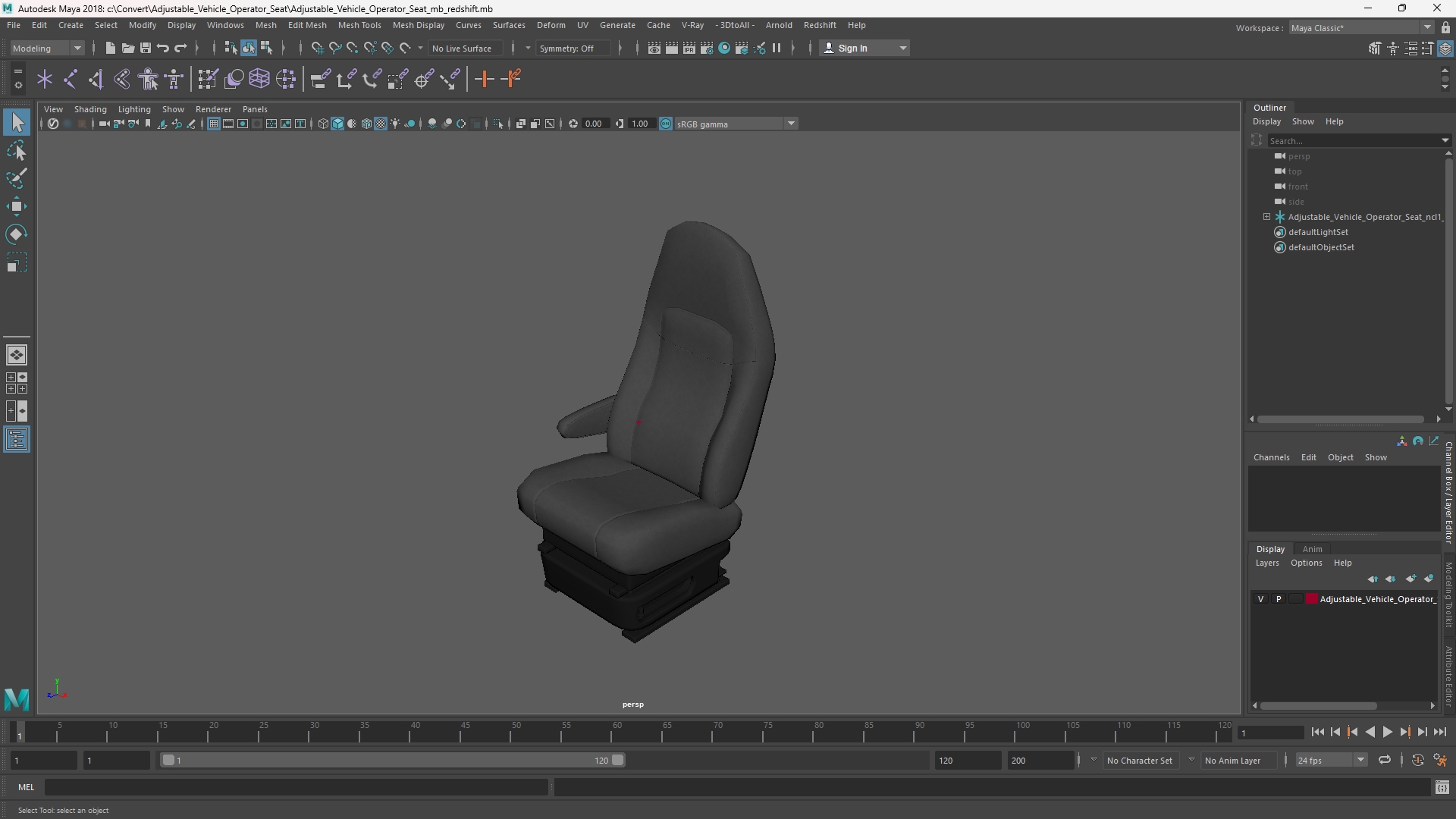 Adjustable Vehicle Operator Seat, view 10