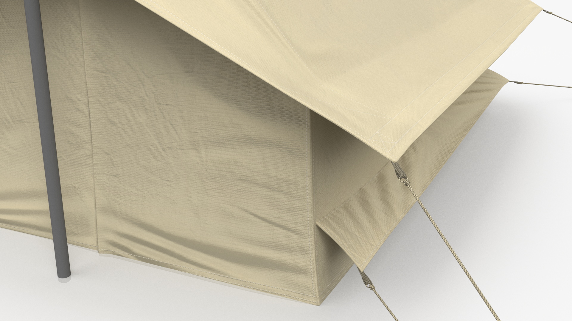 3D Sand Color Vintage Ridge Tent Closed