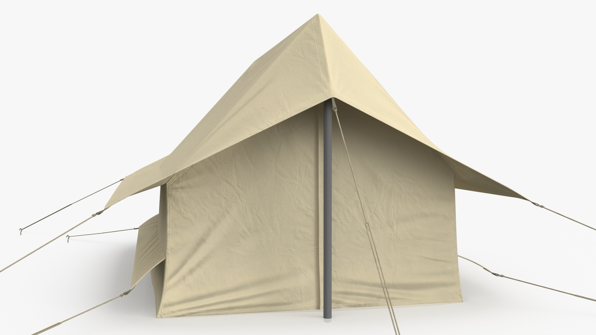 3D Sand Color Vintage Ridge Tent Closed