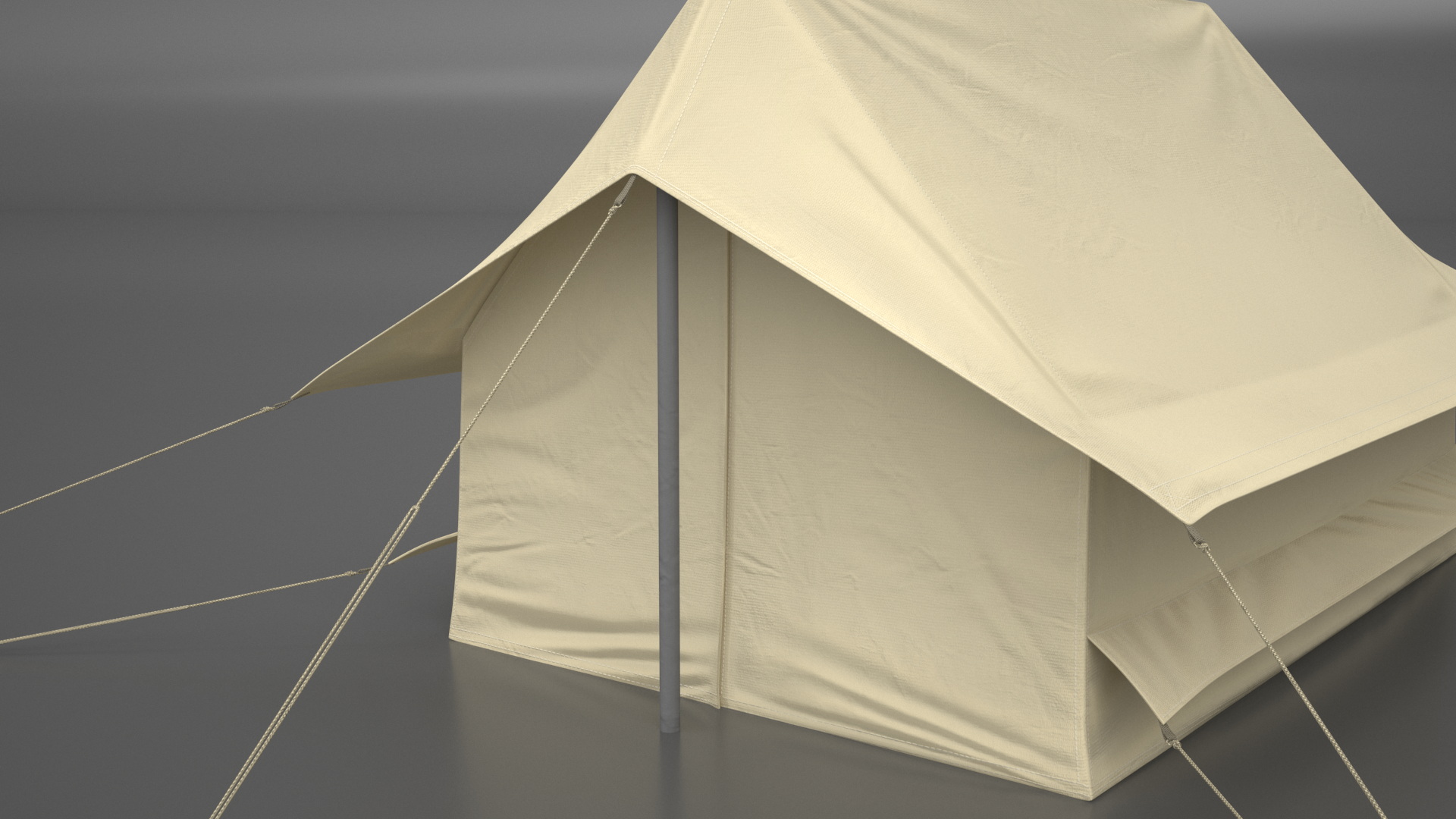 3D Sand Color Vintage Ridge Tent Closed