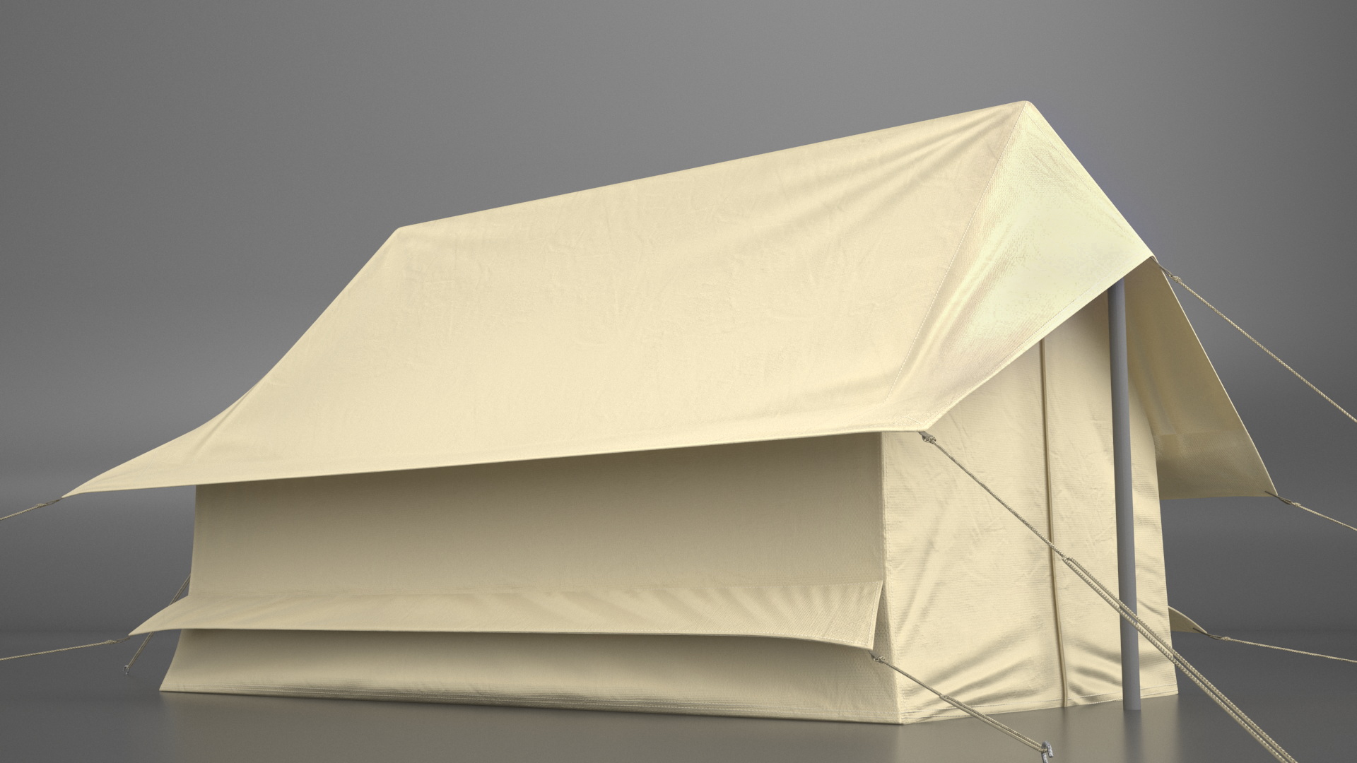 3D Sand Color Vintage Ridge Tent Closed