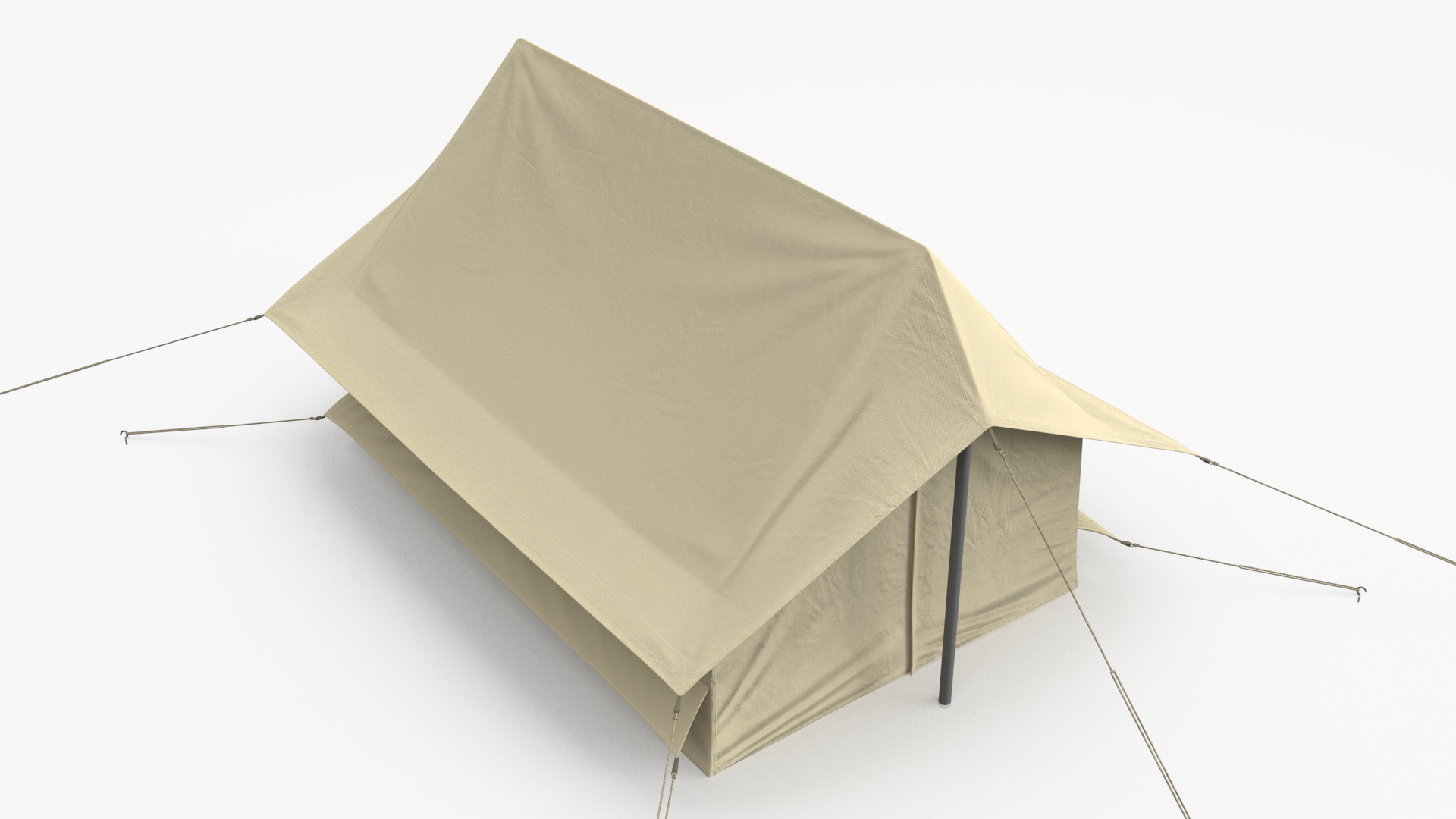 3D Sand Color Vintage Ridge Tent Closed